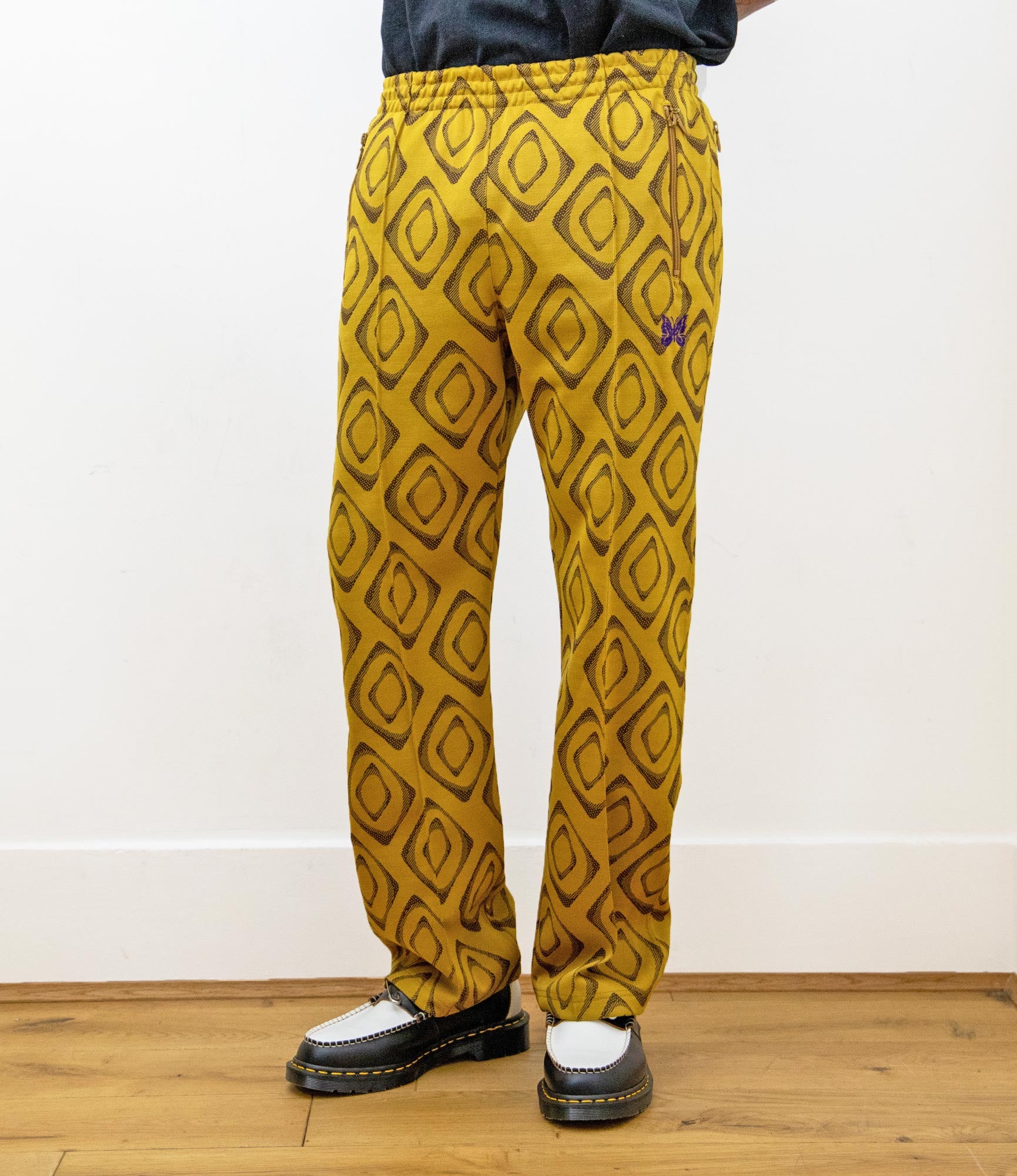 Needles Track Pant - Poly Jq - Mustard | Nepenthes London