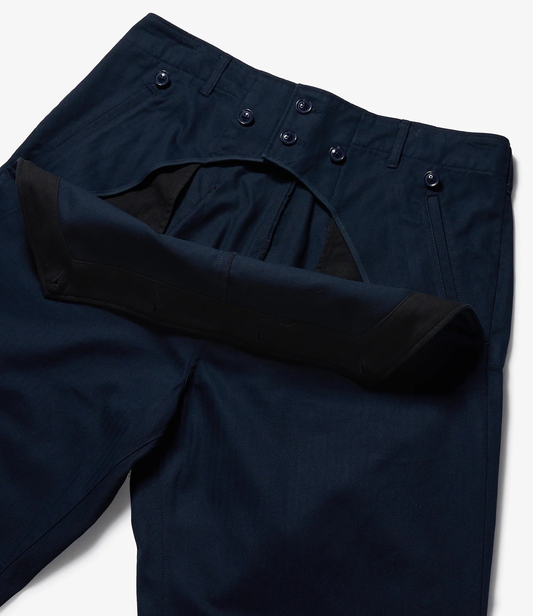 Engineered Garments Nepenthes SP Sailor Pant - Dark Navy Cotton Herringbone Twill