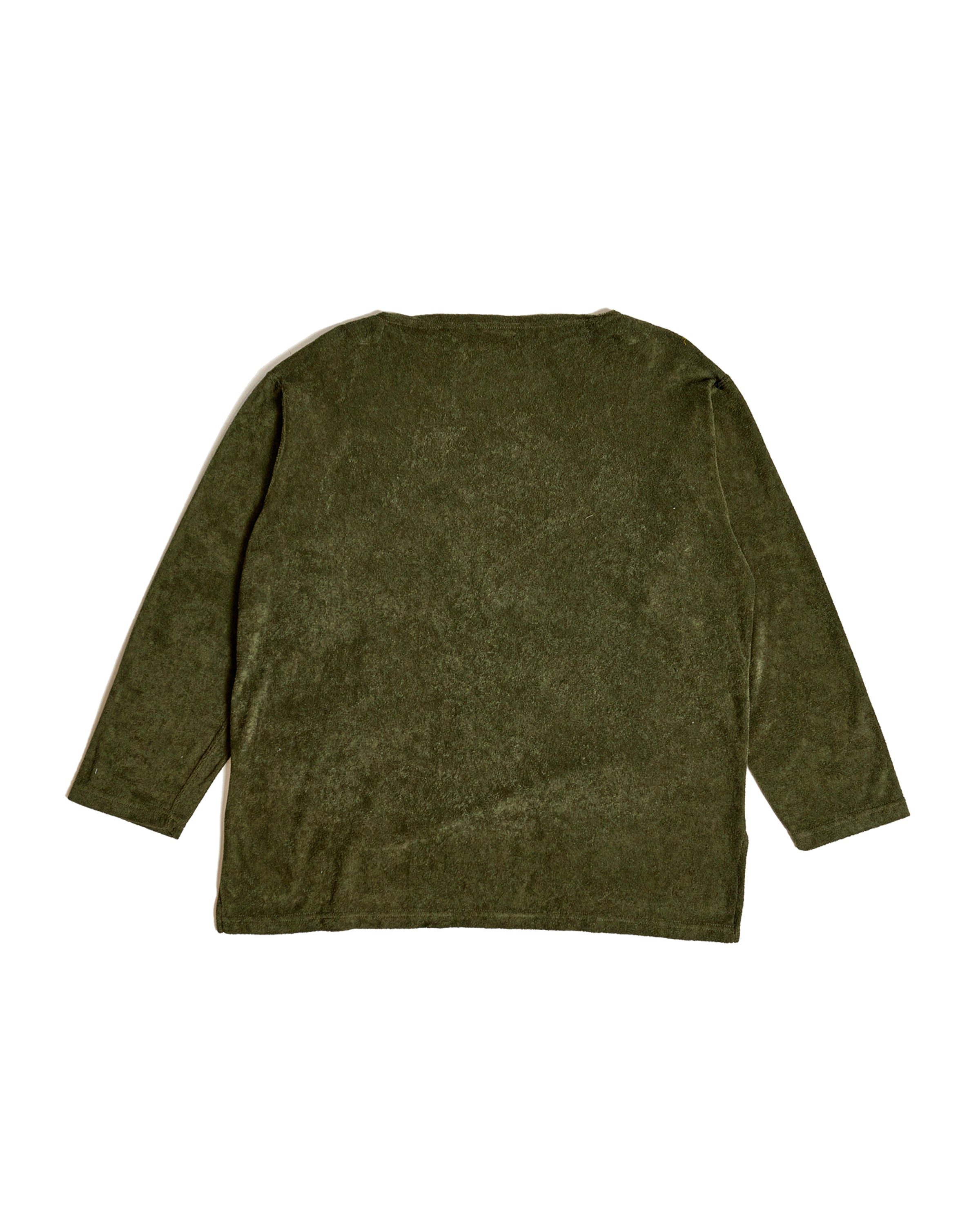 Engineered Garments Basque Shirt - Olive CP Velour