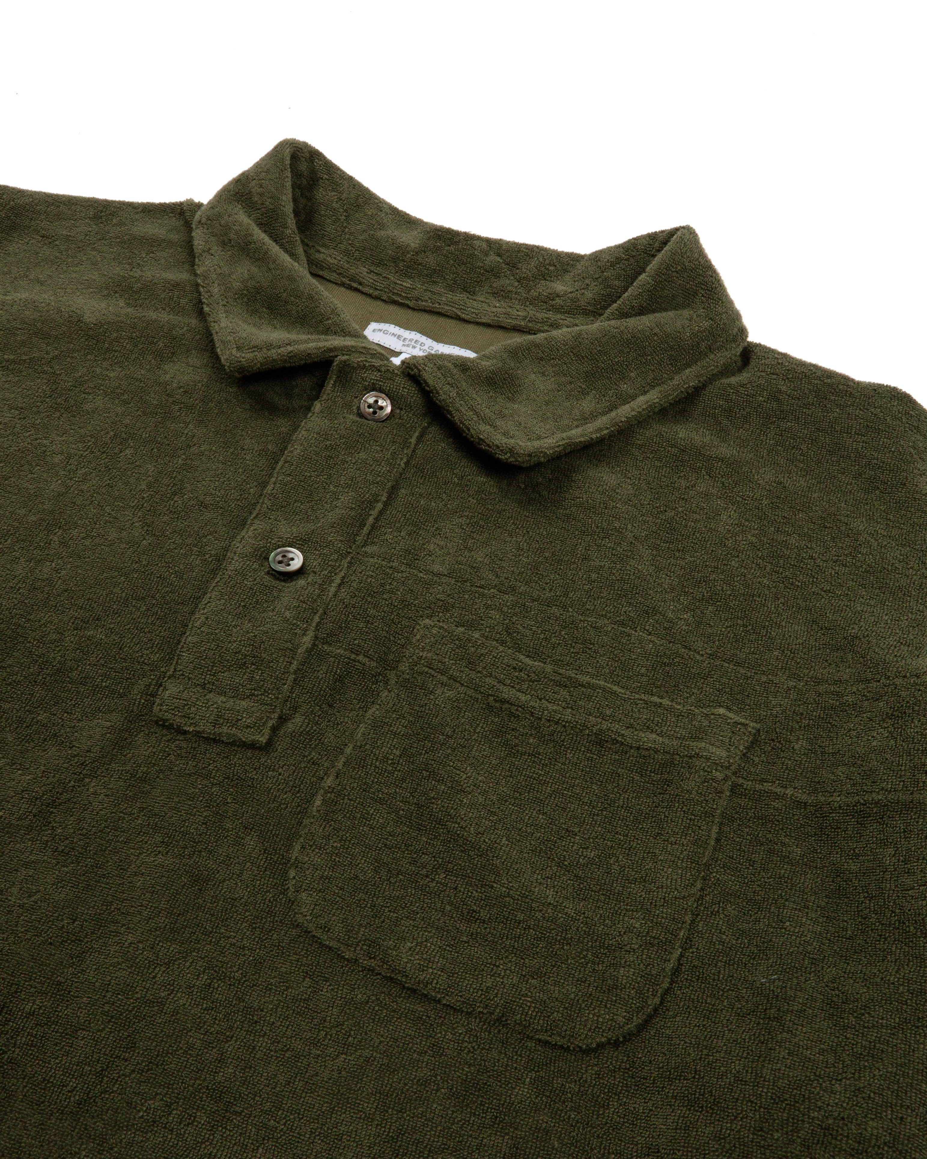Engineered Garments Polo Shirt - Olive CP Velour