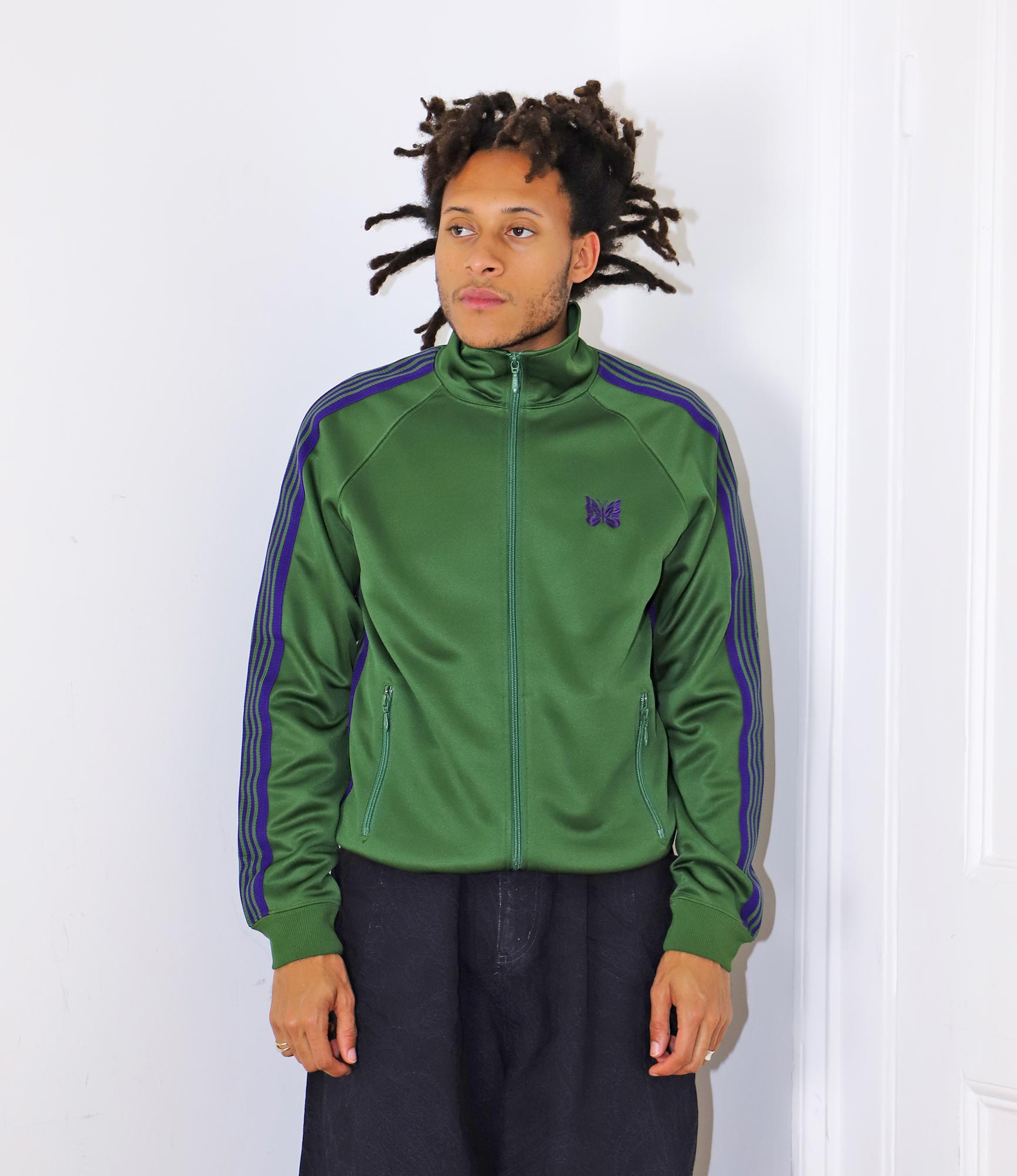 Needles Track Jacket - Poly Smooth - Ivy Green | Nepenthes London
