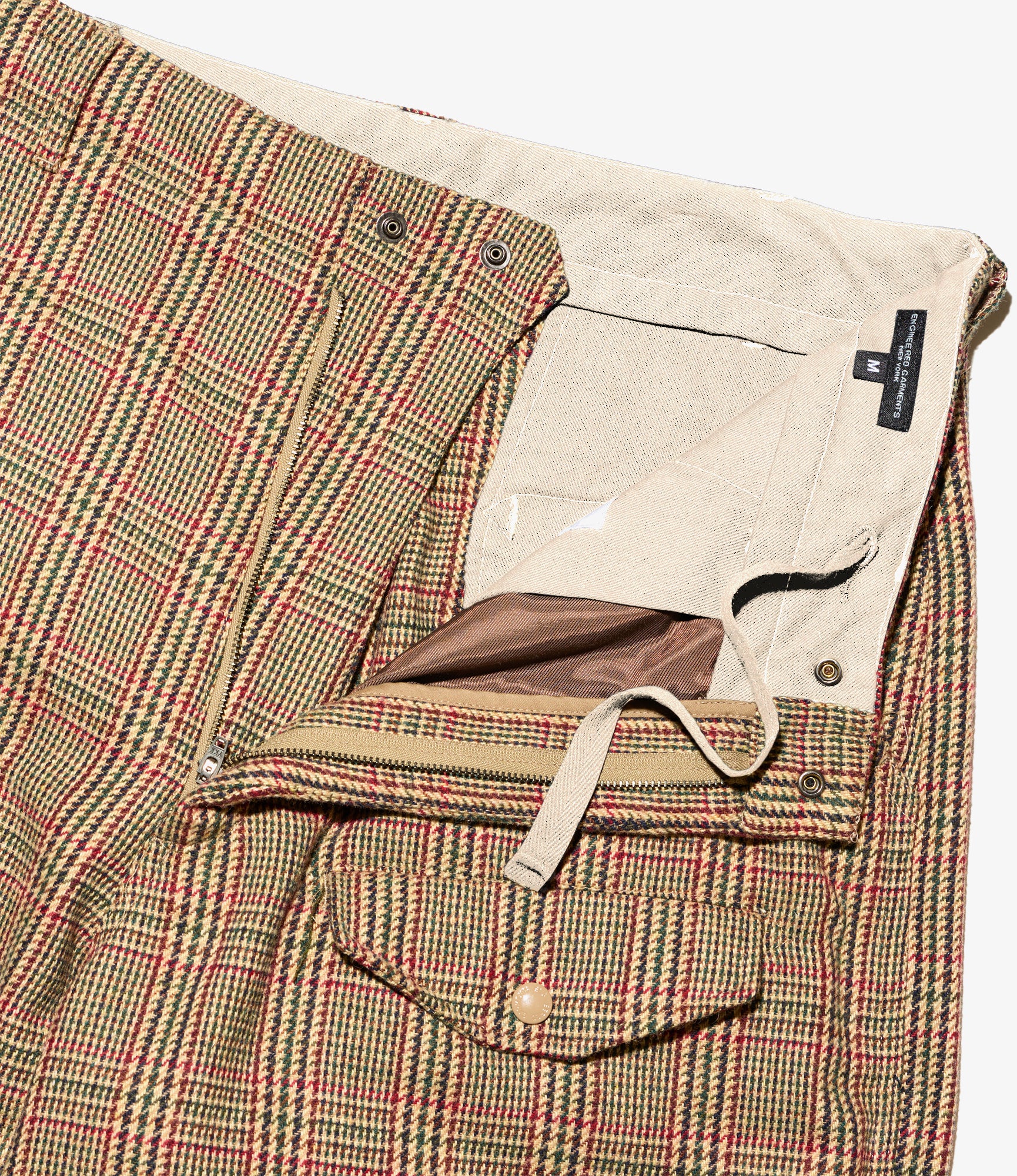 AF Over Pant – Tan Glen Plaid Wool Blend