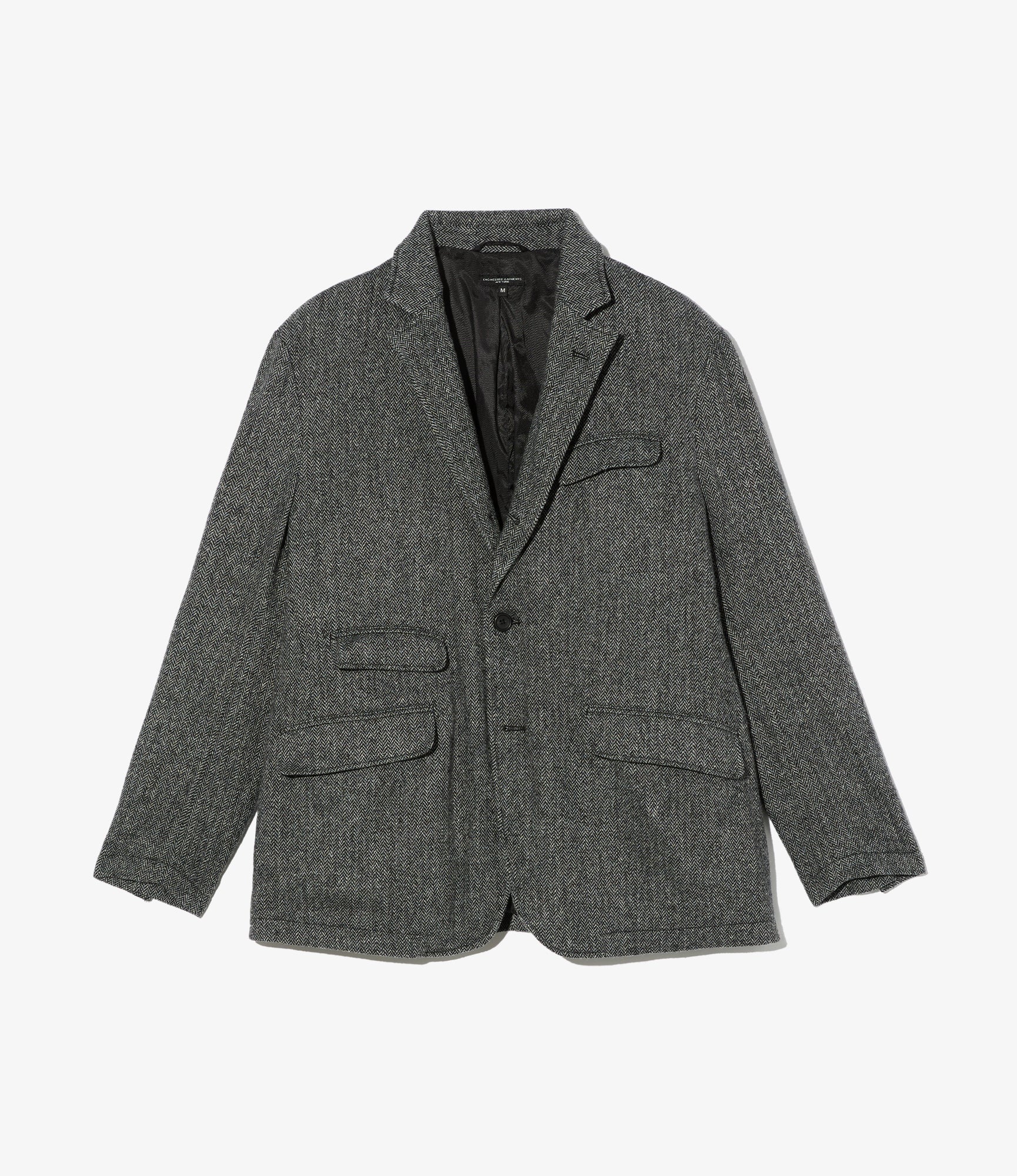 Andover Jacket – Grey Herringbone Wool Blend