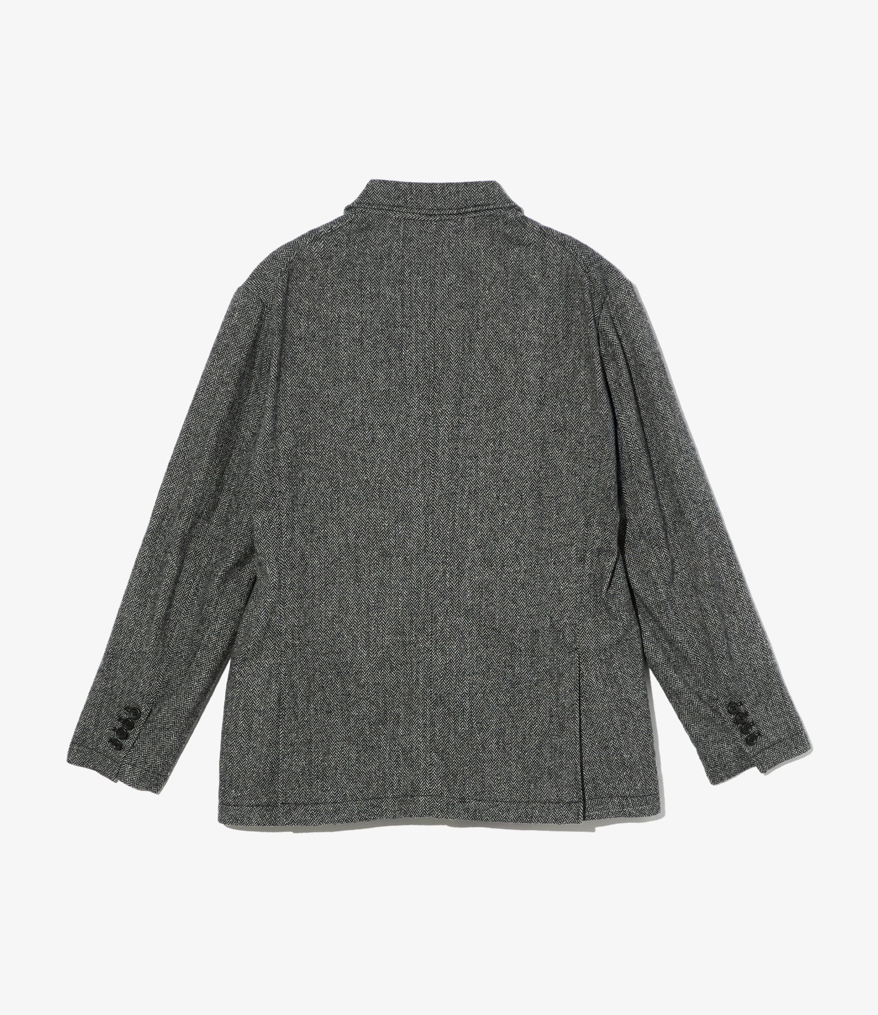 Andover Jacket – Grey Herringbone Wool Blend