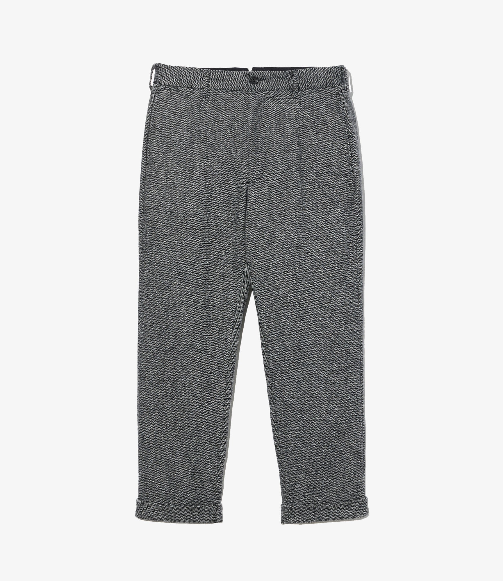 Andover Pant – Grey Herringbone Wool Blend