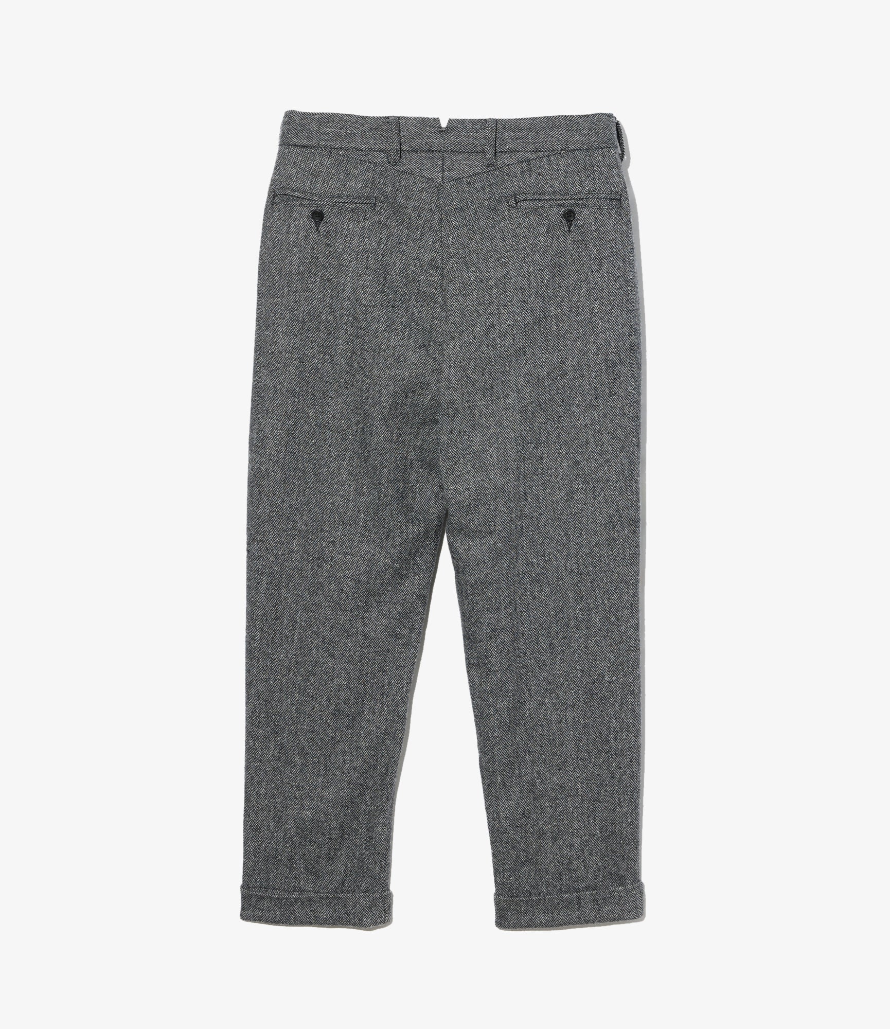 Andover Pant – Grey Herringbone Wool Blend