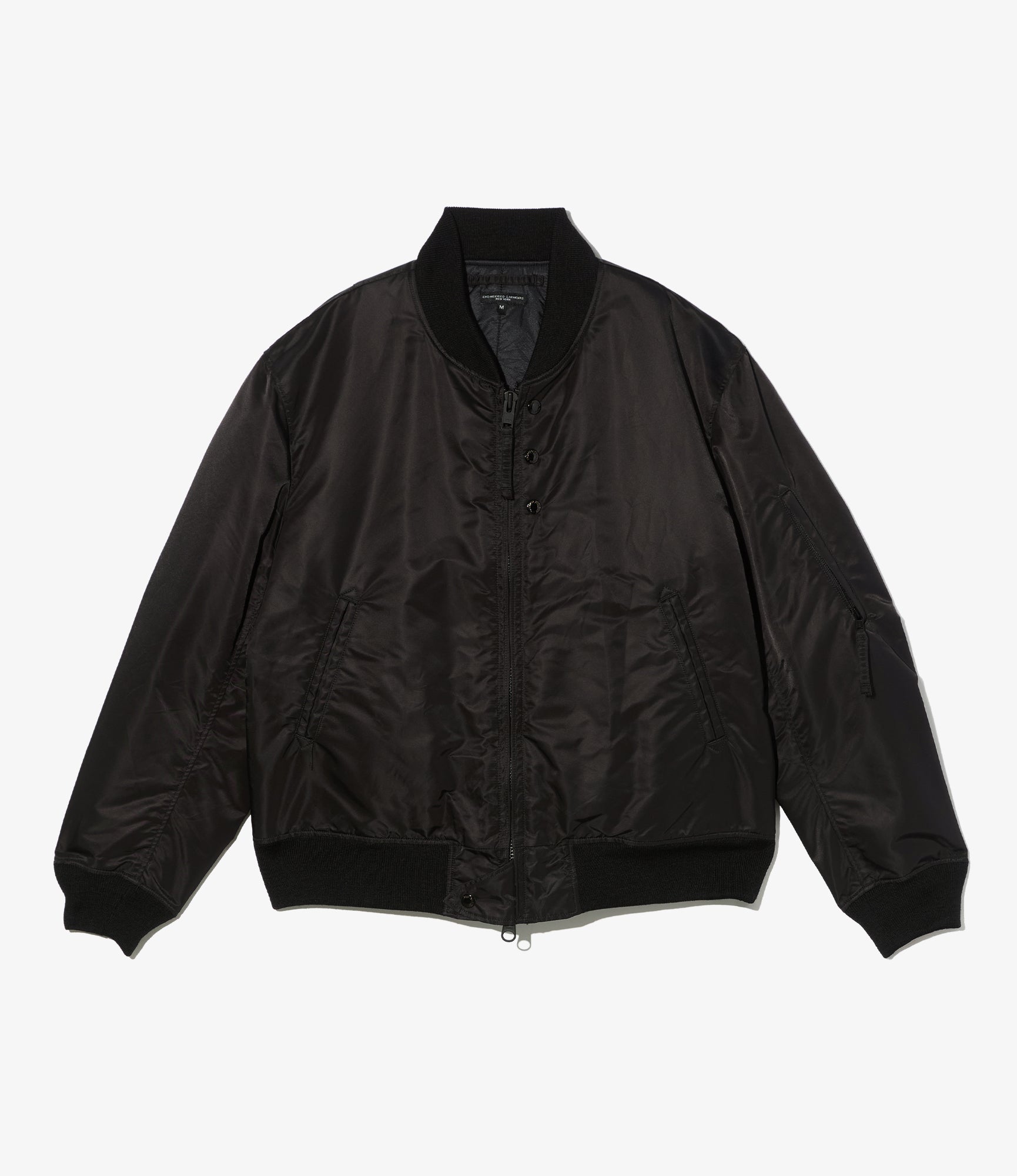 Aviator Jacket – Black Flight Satin Nylon