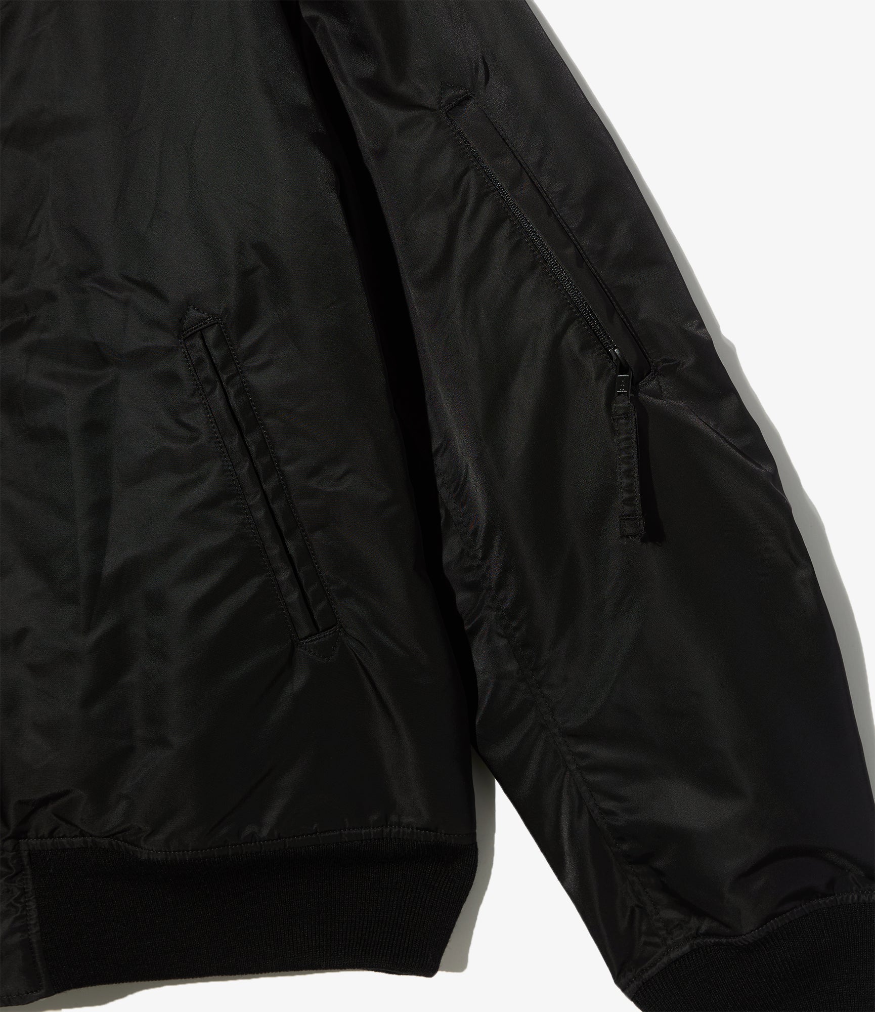 Aviator Jacket – Black Flight Satin Nylon