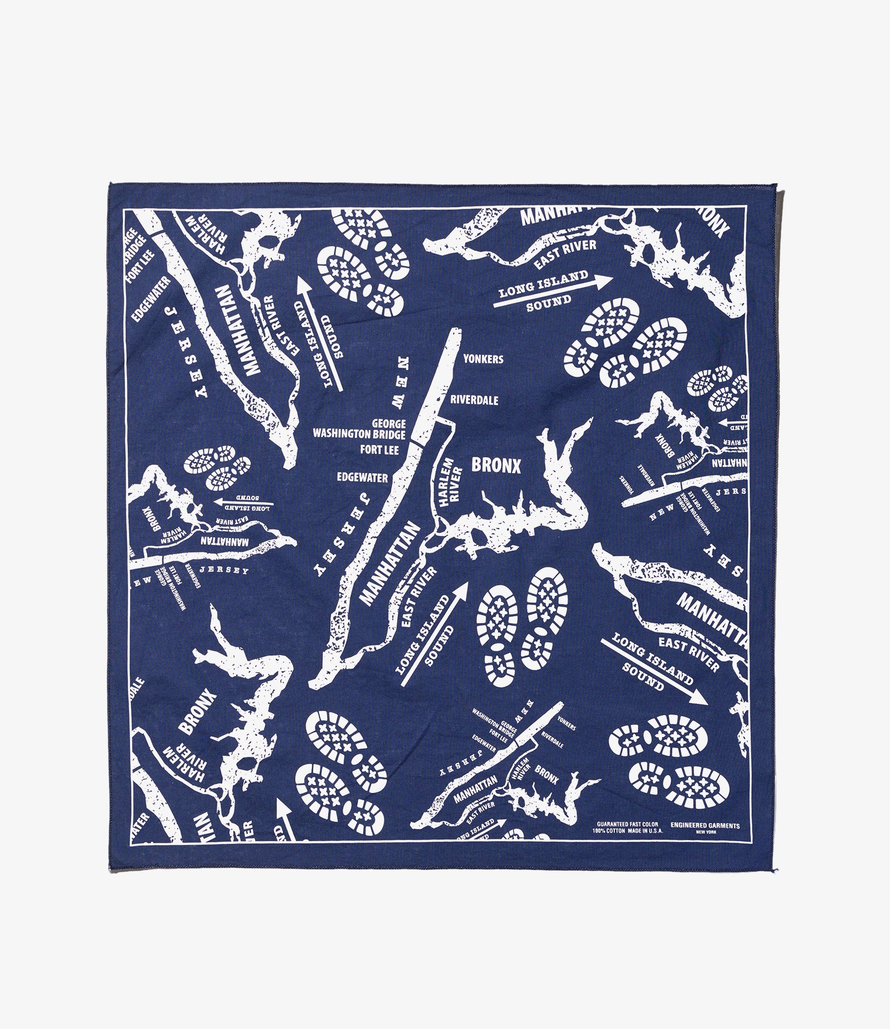 'Map' Bandana – Navy