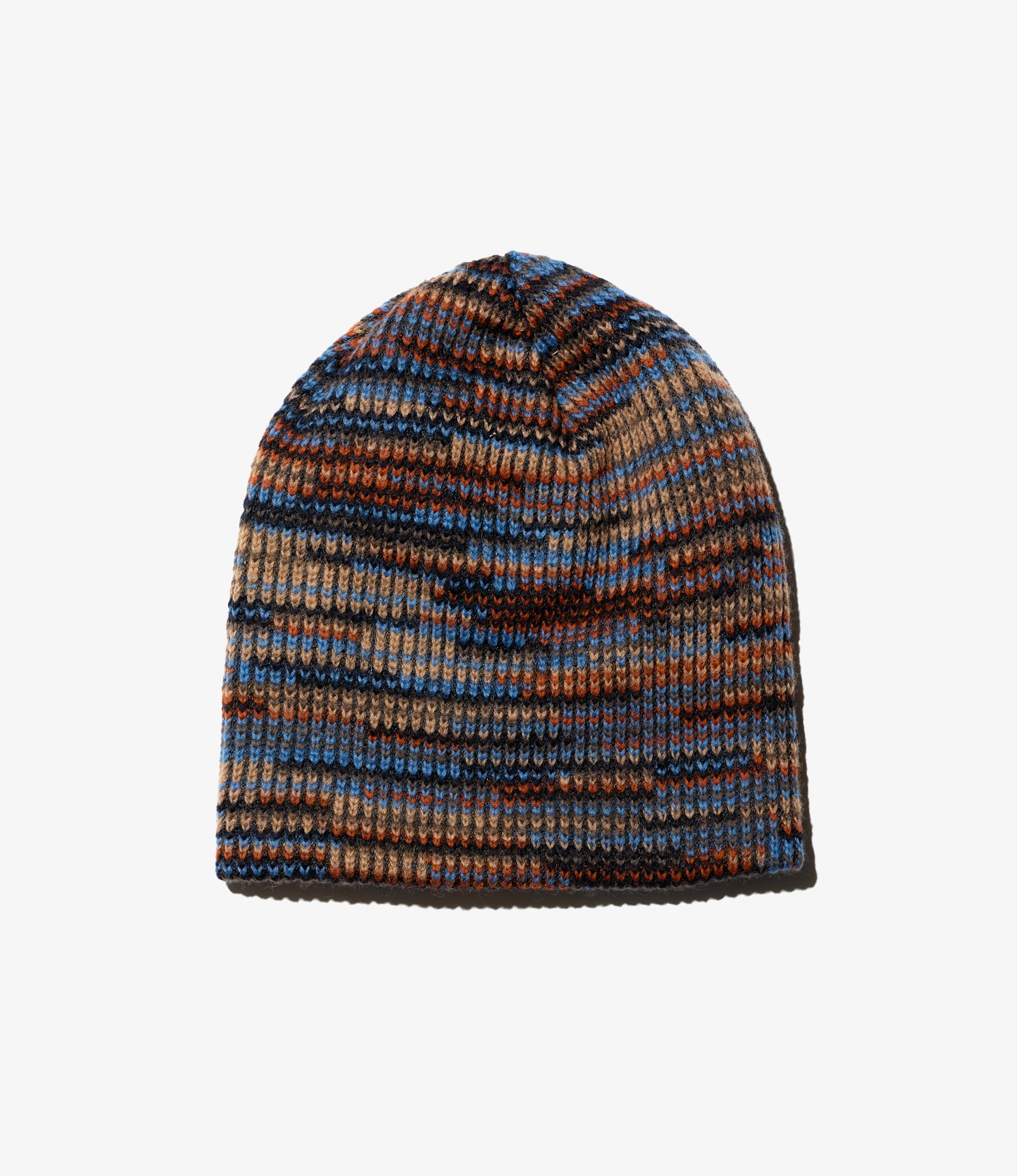Beanie – Blue/Orange Wool Blend