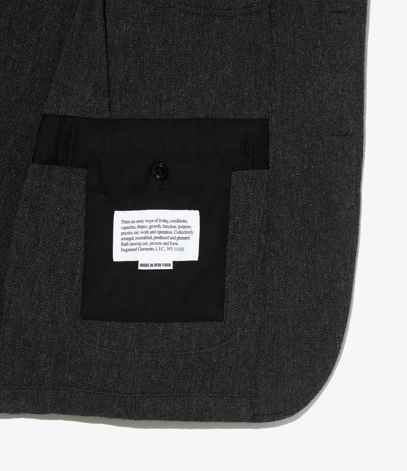 Bedford Jacket – Charcoal Heavy Tweed Blend