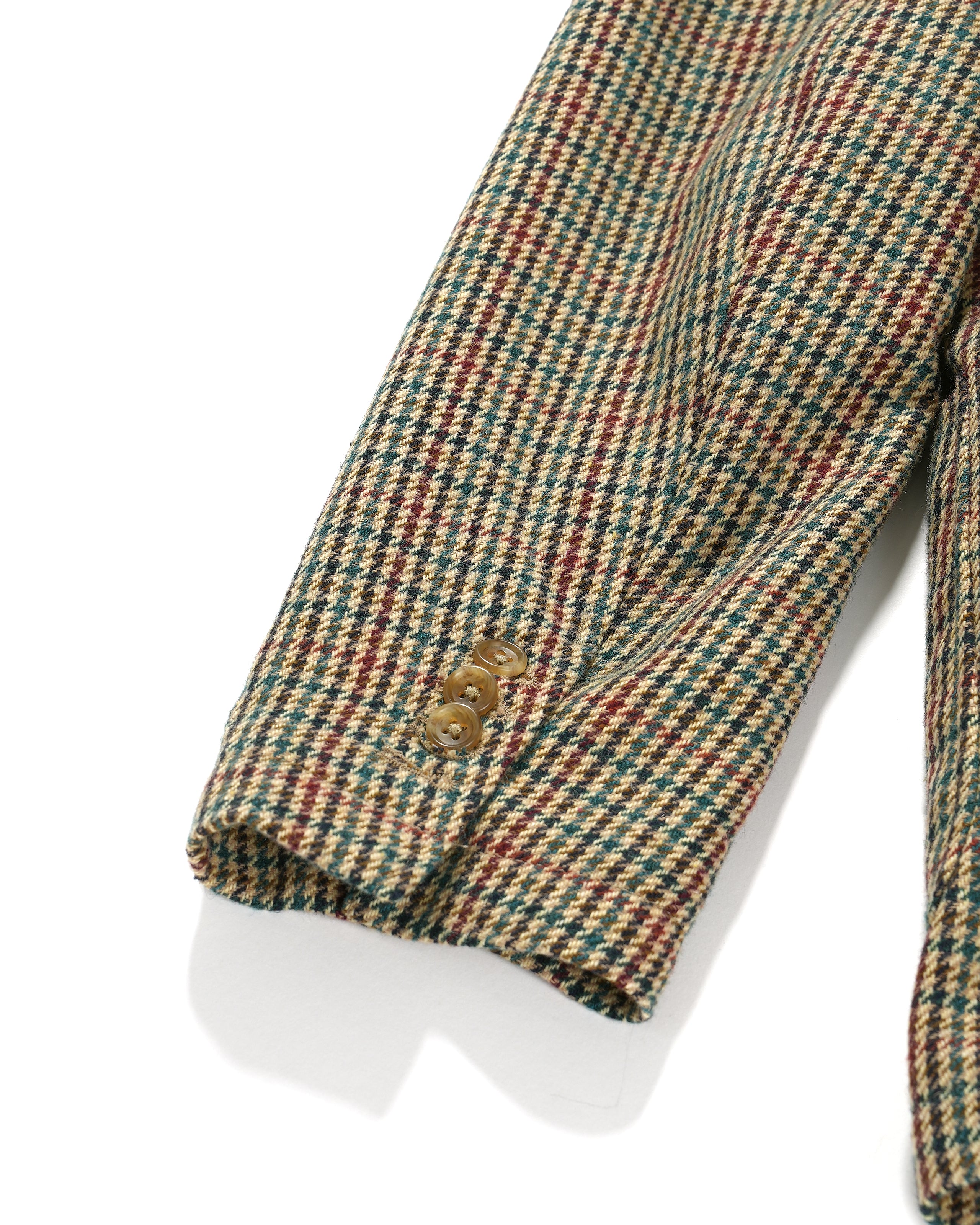 Engineered Garments DB Jacket - Khaki Acrylic Wool Gunclub Check