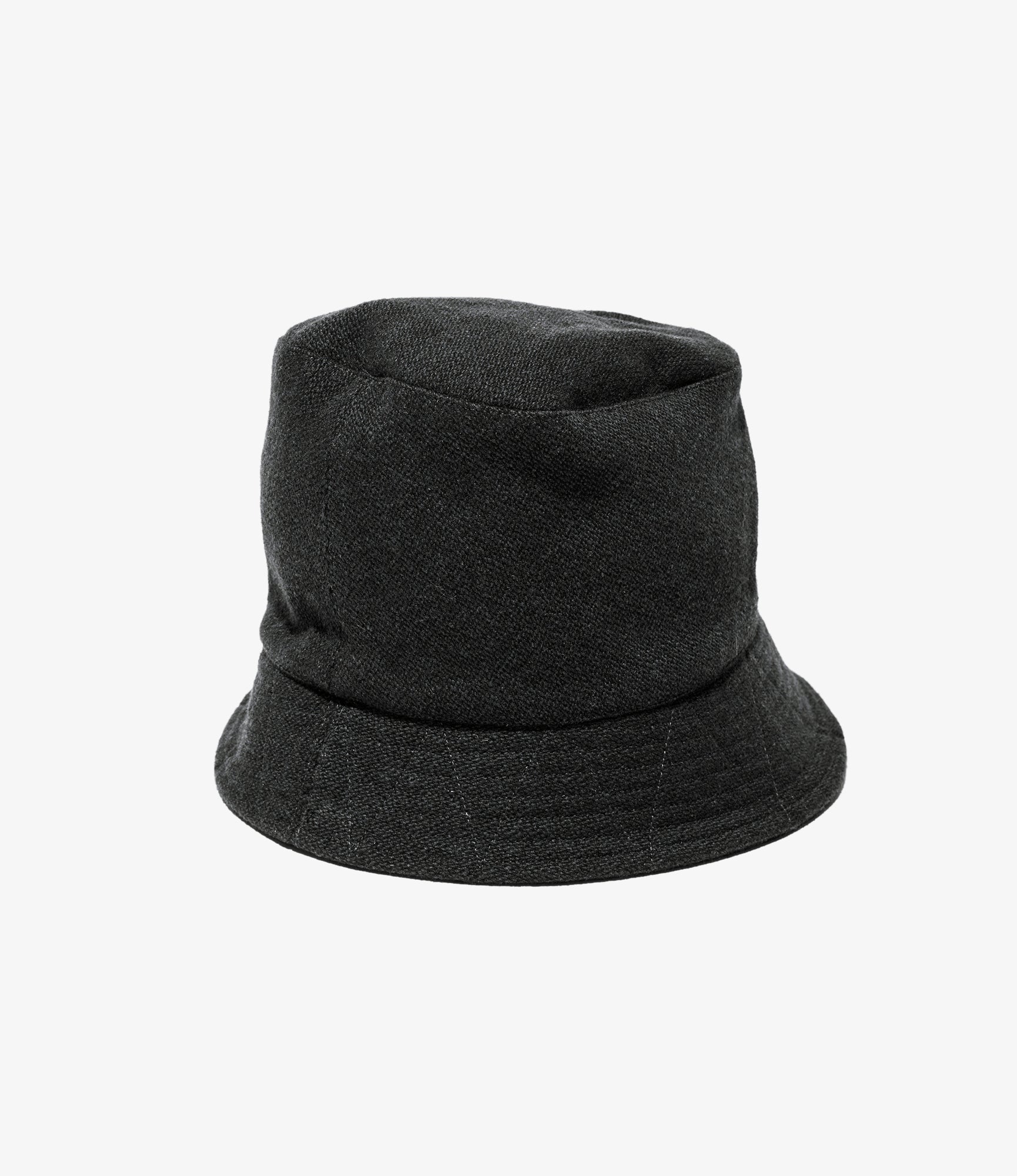Bucket Hat – Charcoal Heavy Tweed Blend