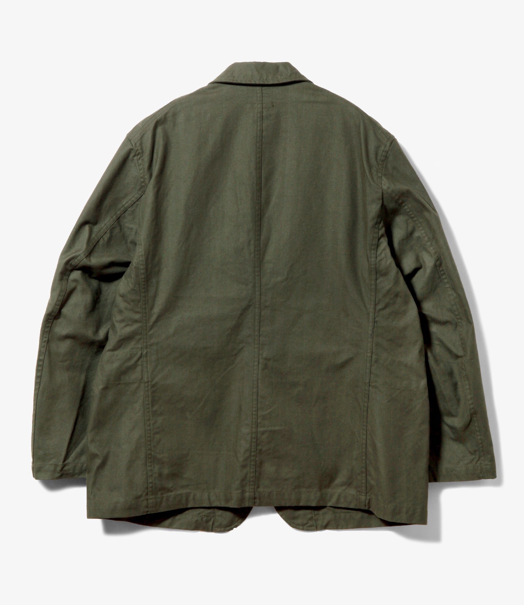 Bedford Jacket – Olive Cotton Brushed Herringbone