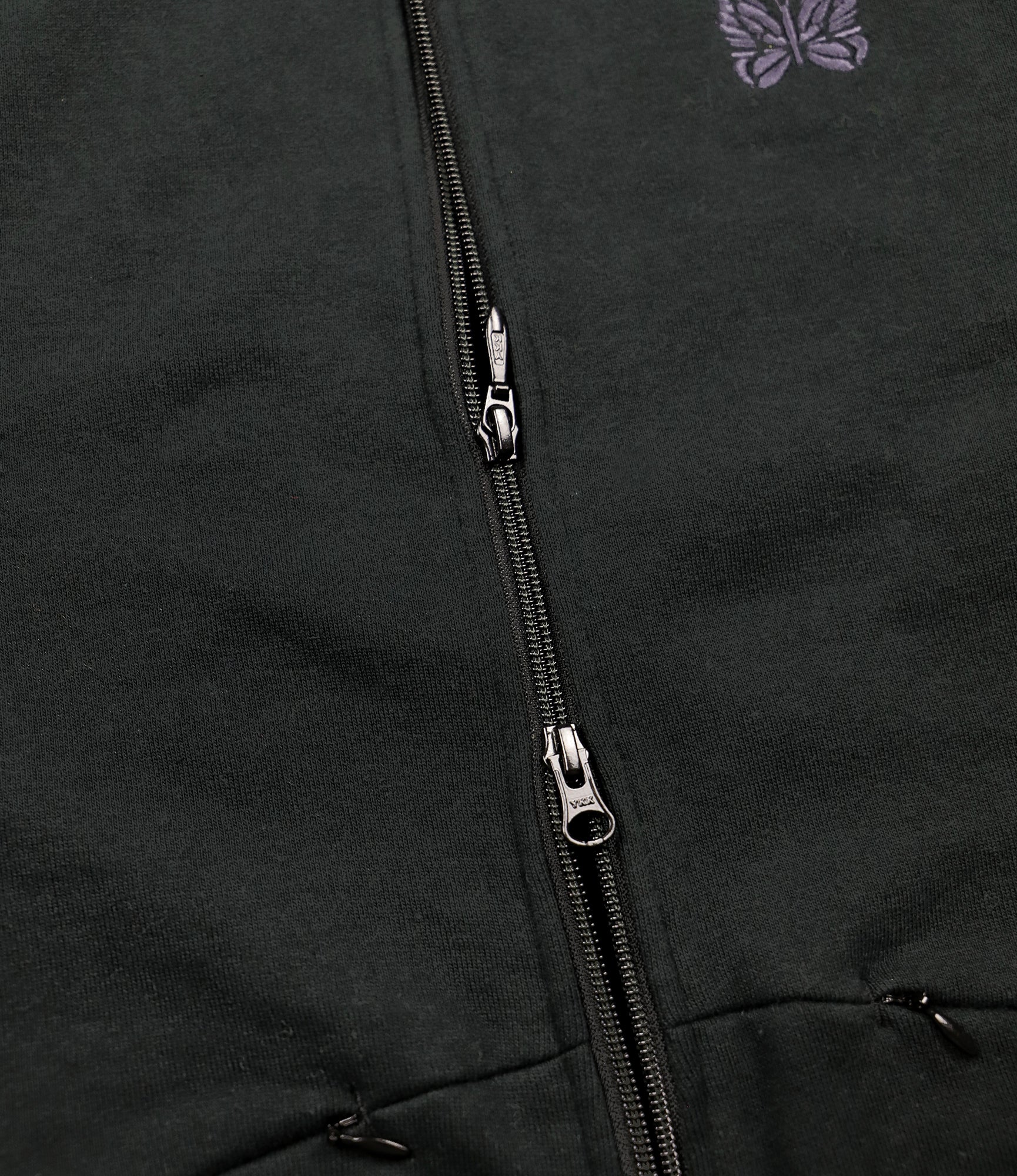 Needles x Nepenthes London Special - W.U. Track Jacket - Cotton Fleece / Braiding - Black
