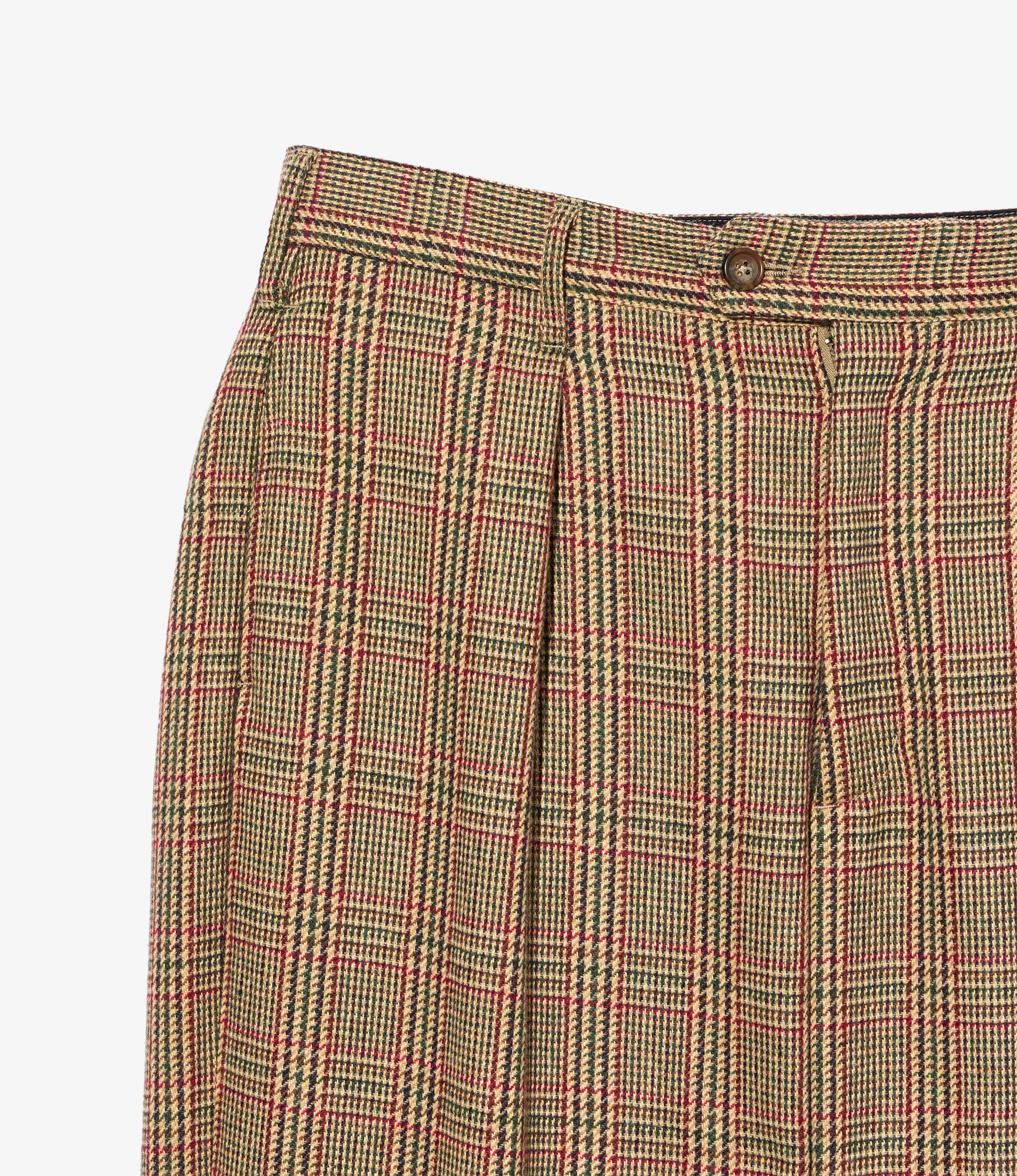 Carlyle Pant – Tan Glen Plaid Wool Blend