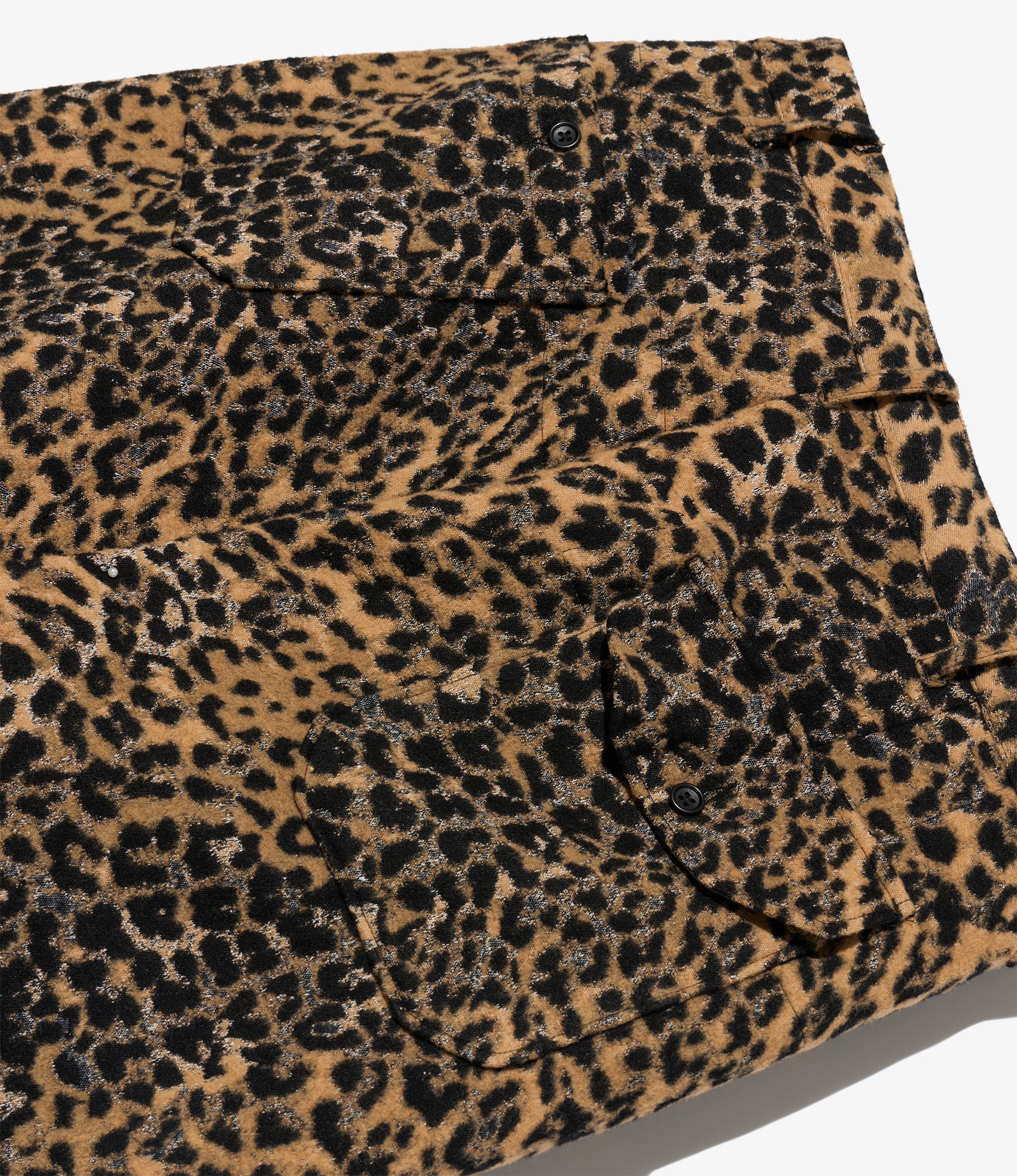 Carlyle Pant – Brown Leopard Jacquard Wool Blend