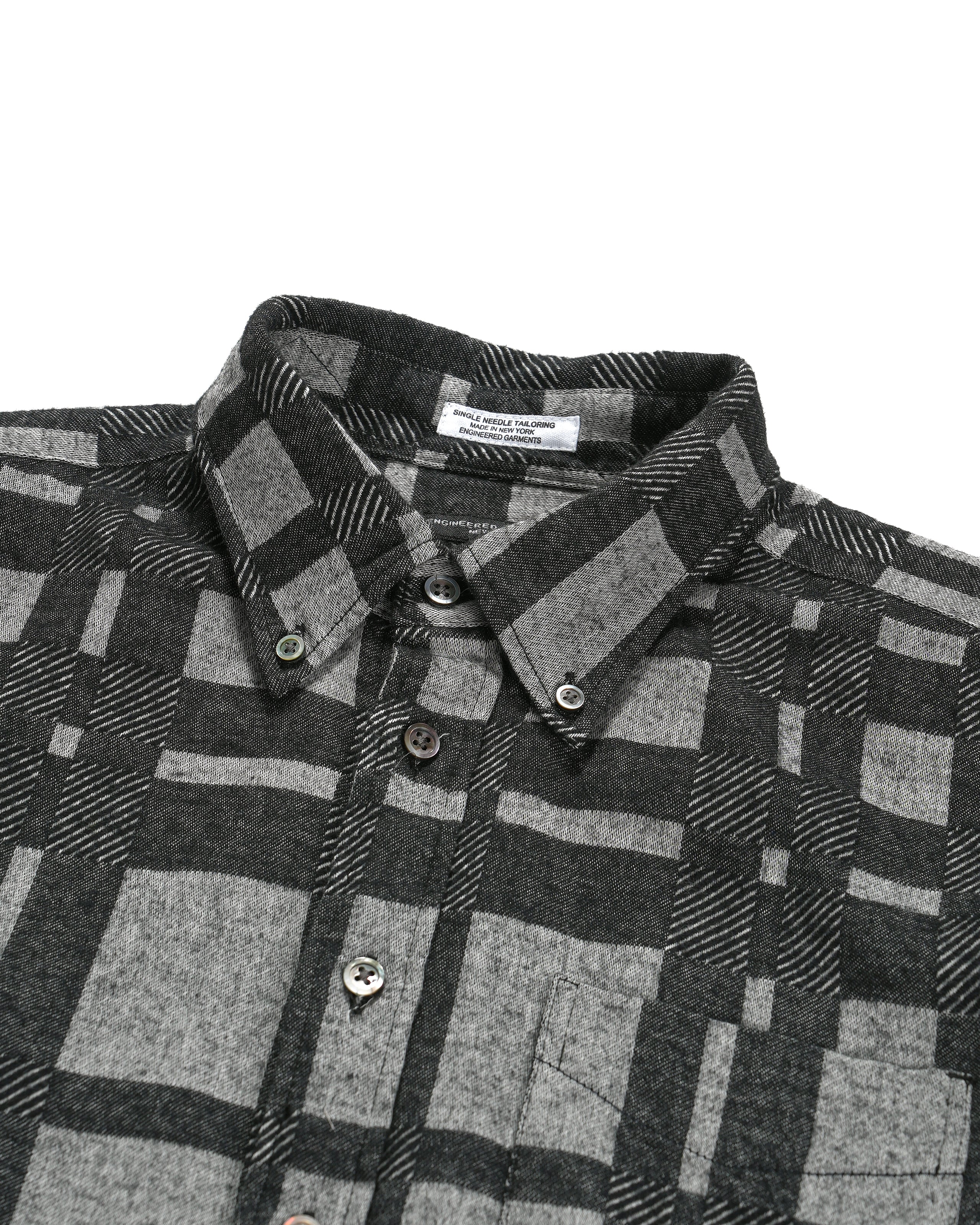 Engineered Garments 19 Century BD Shirt - Black/Grey CP Old Plaid