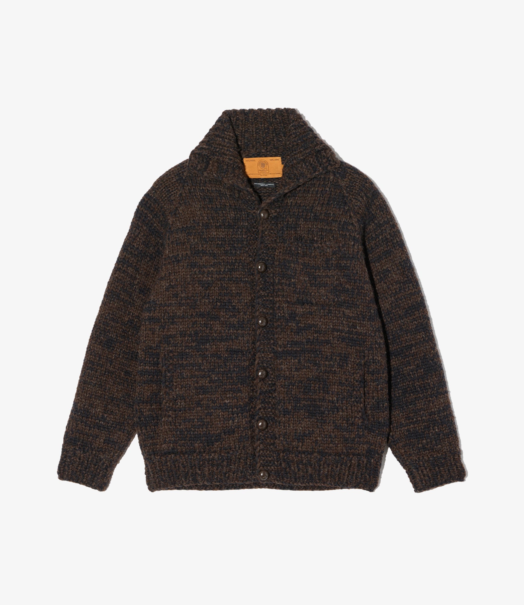 Cowichan Sweater – Brown Melange Wool Knit