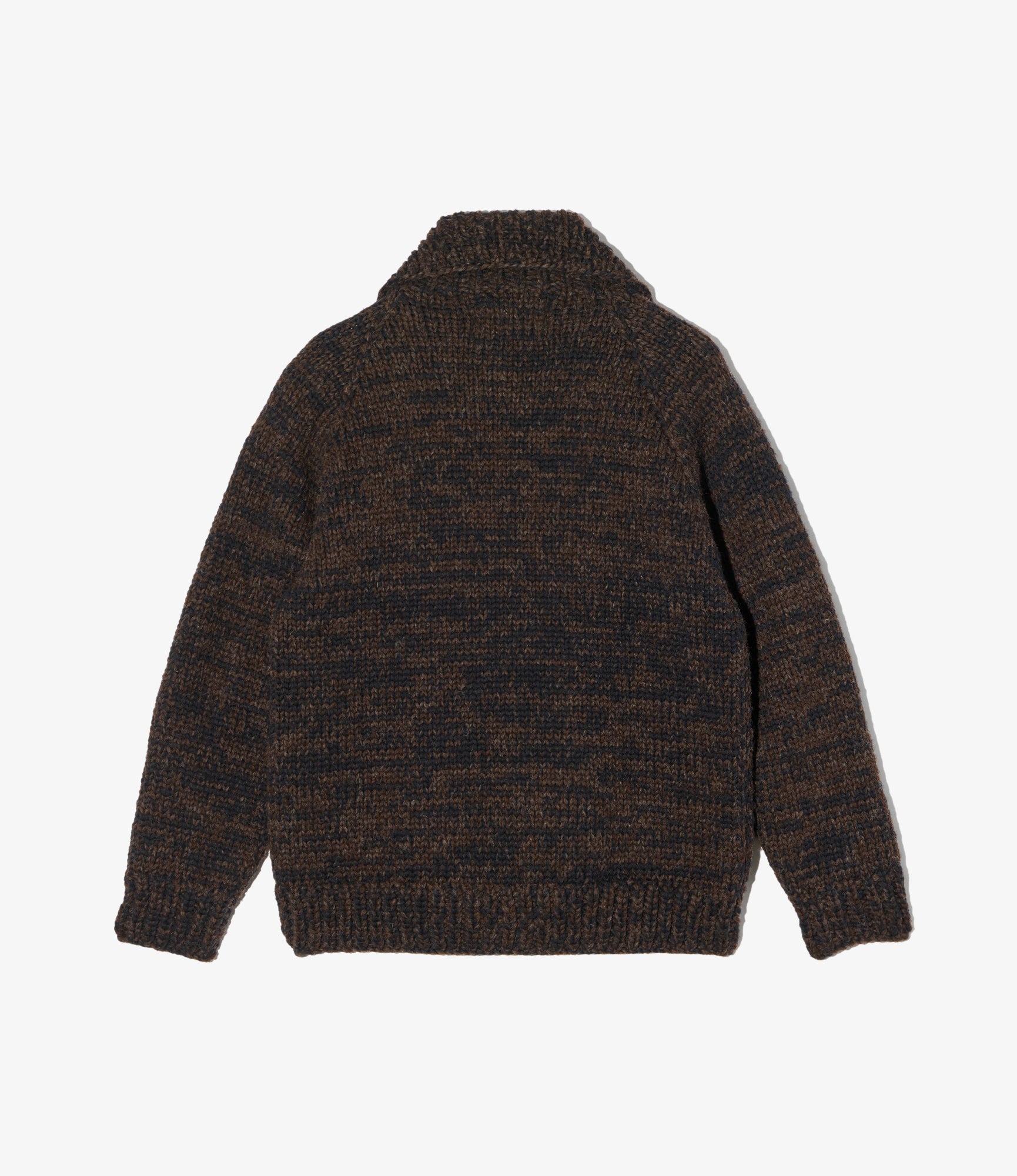 Cowichan Sweater – Brown Melange Wool Knit