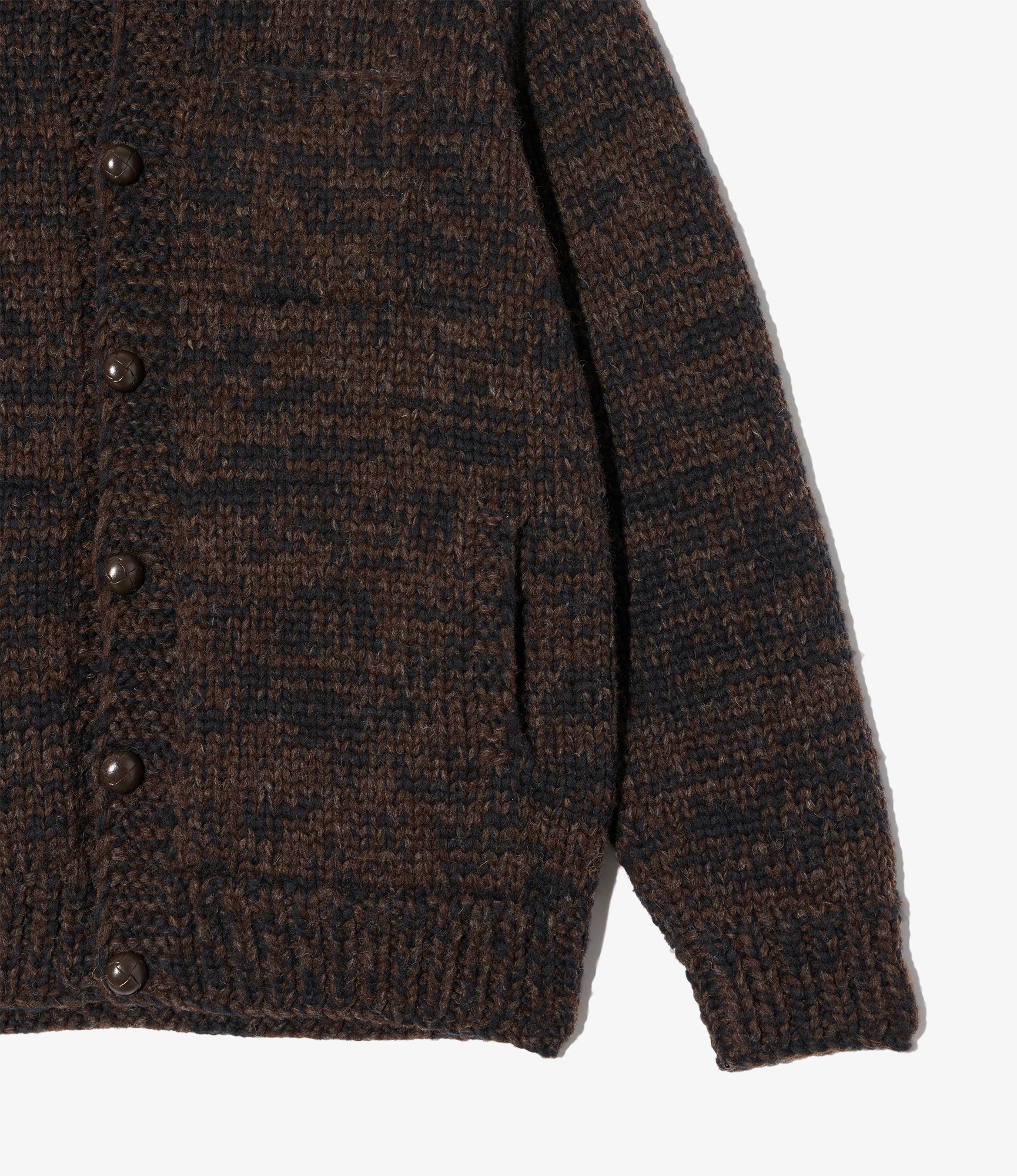 Cowichan Sweater – Brown Melange Wool Knit