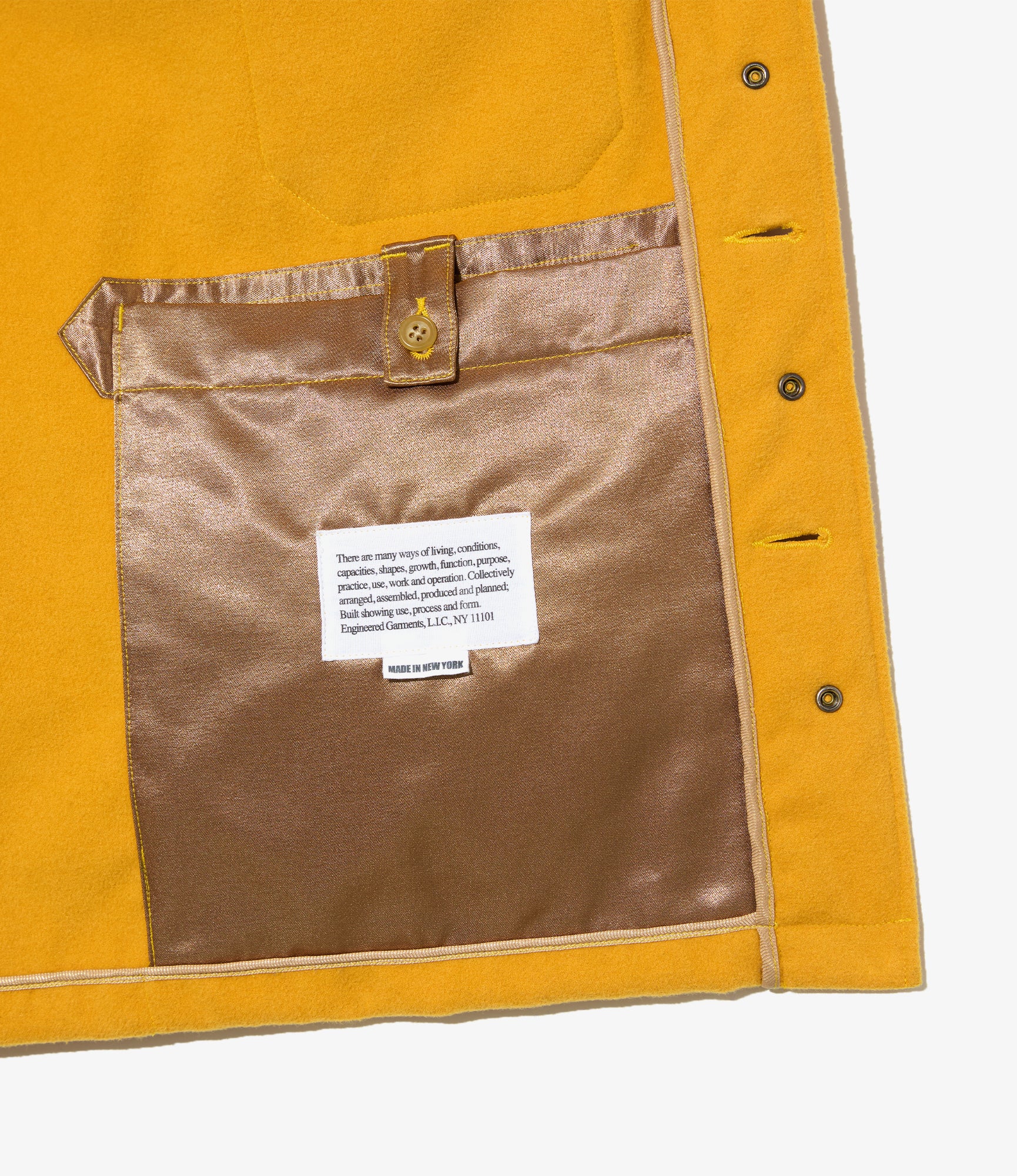 Cruiser Jacket – Gold Fake Melton Wool