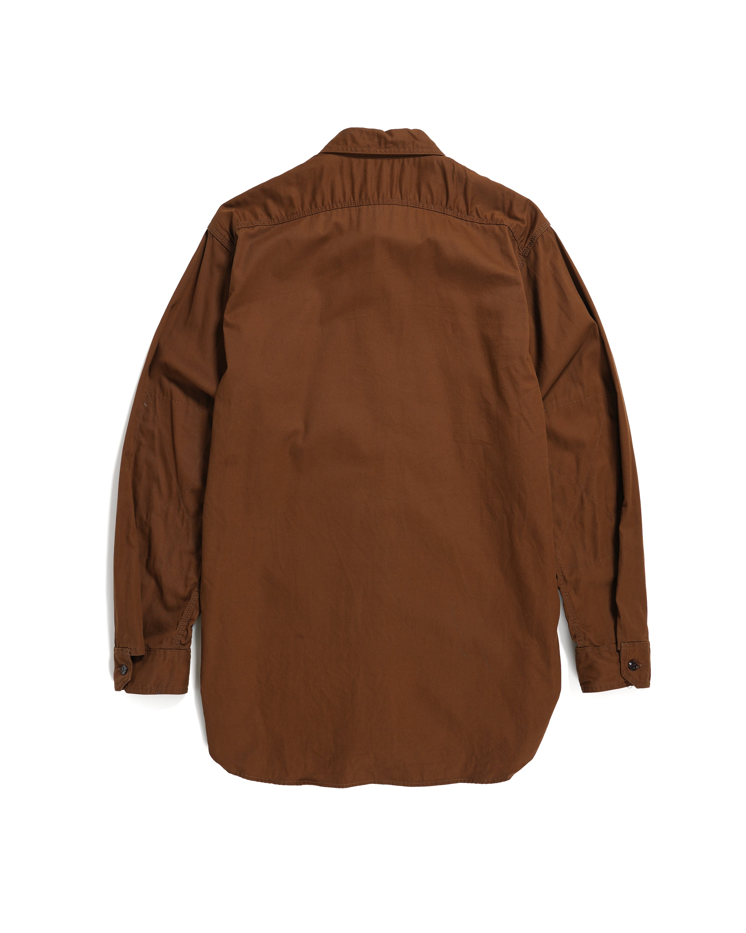 Engineered Garments Work Shirt - Brown Cotton Micro Sanded Twill