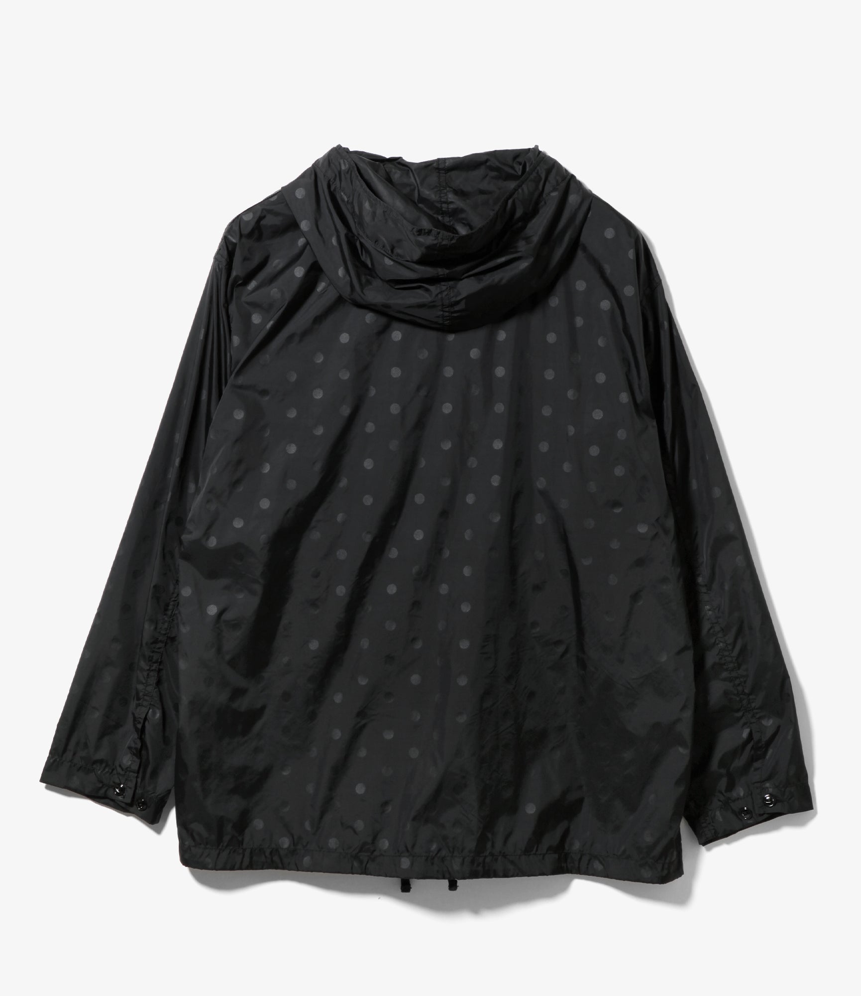 Cagoule Shirt – Black Polka Dot Nylon Taffeta