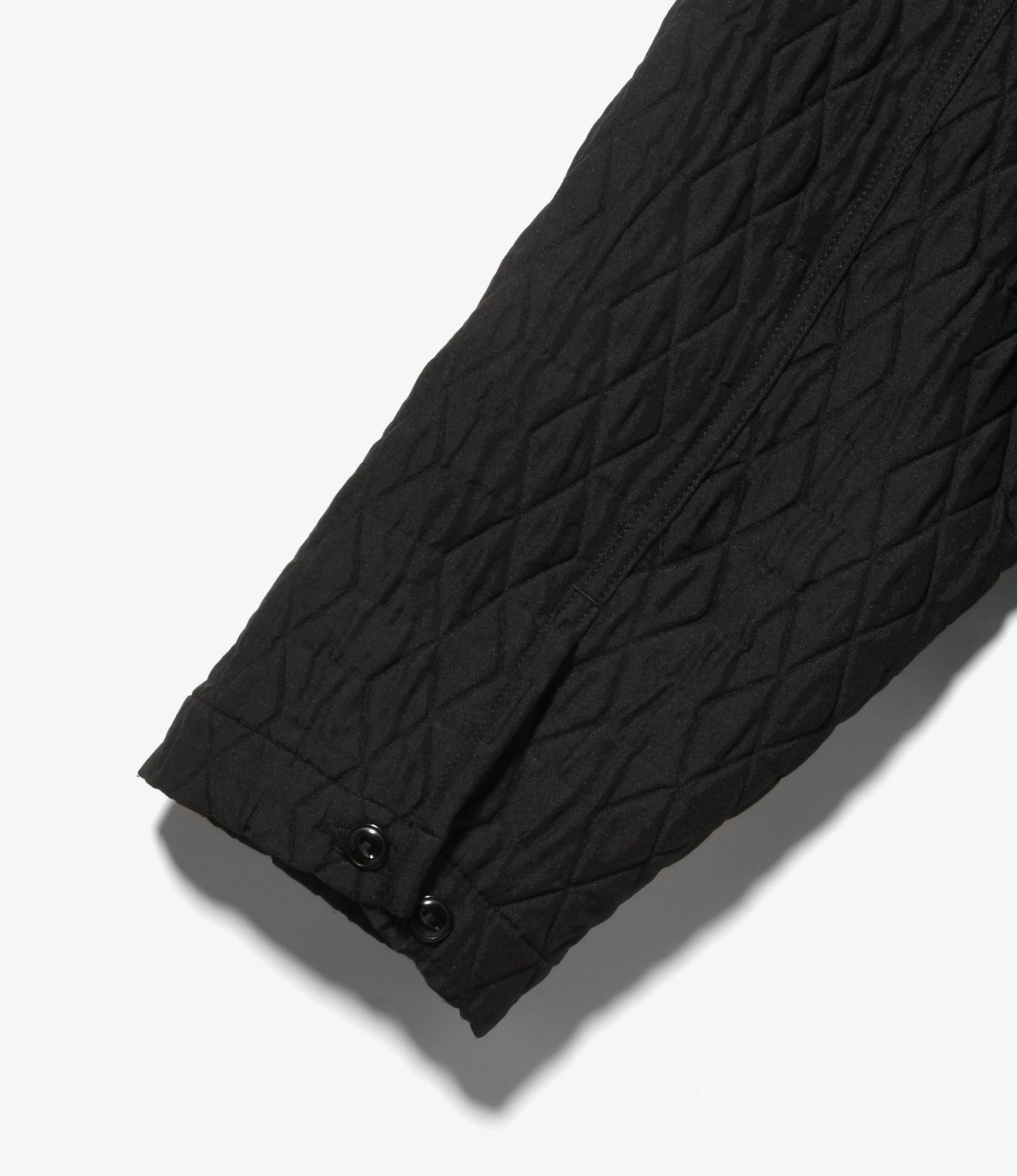 Cagoule Shirt – Black Geo Quilted Polyester