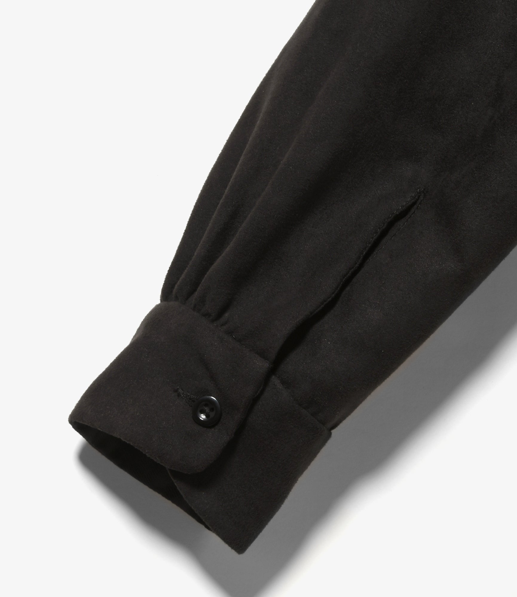 Classic Shirt – Black Poly Lightweight Fake Suede