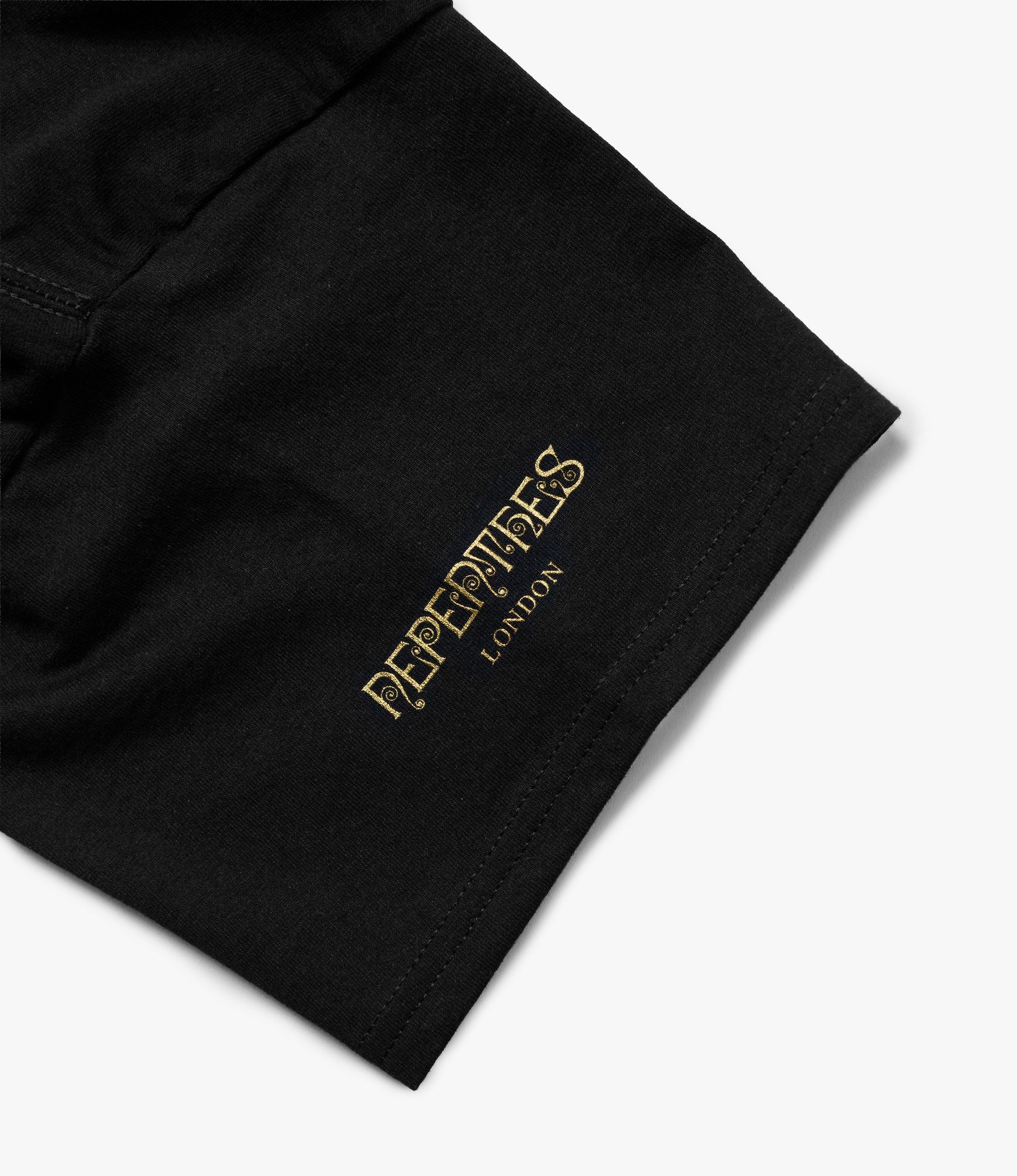 Crew Neck T-Shirt – Black 'Nepenthes London' Print