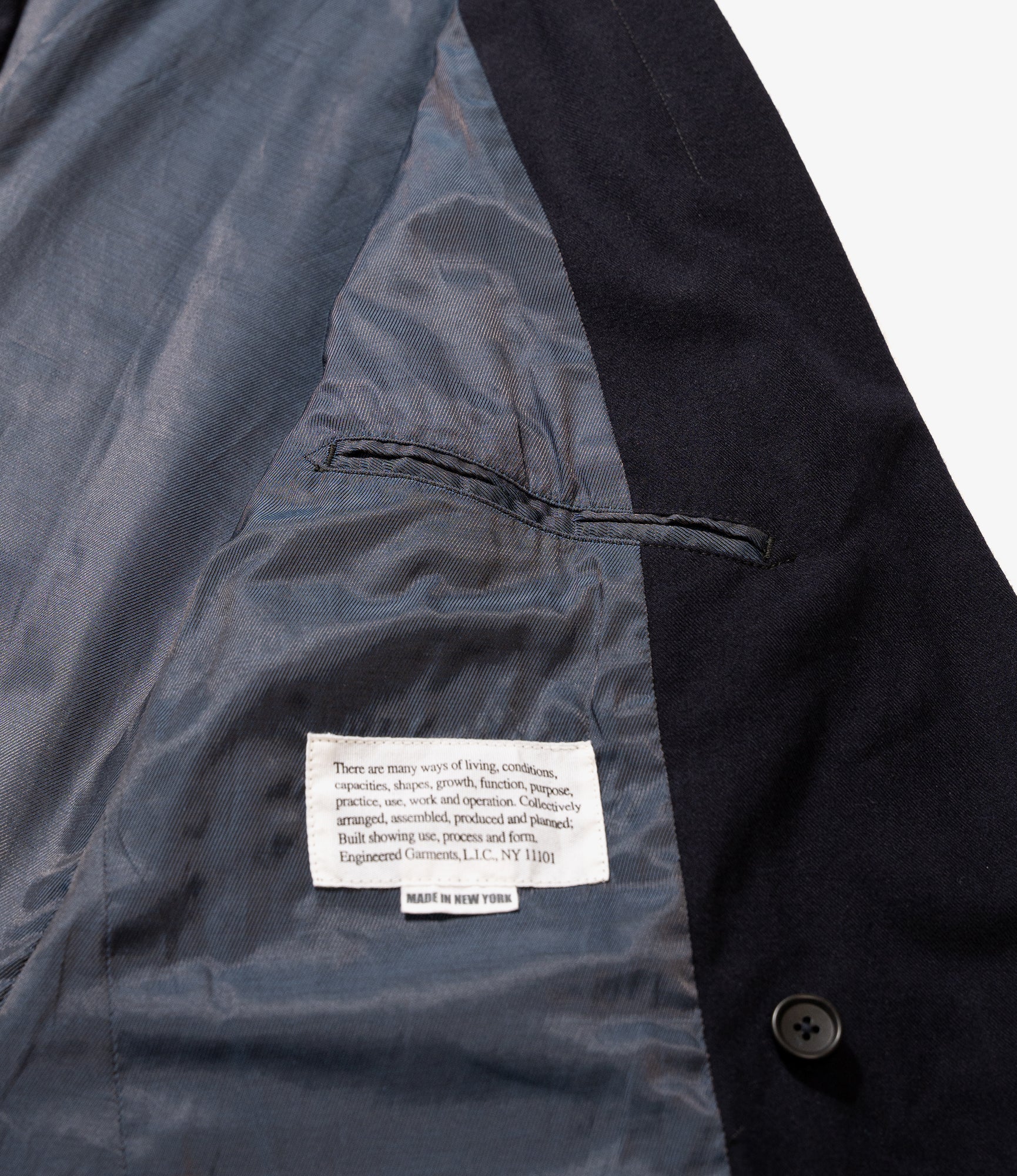 DBL Peak Jacket – Dark Navy Wool Uniform Serge