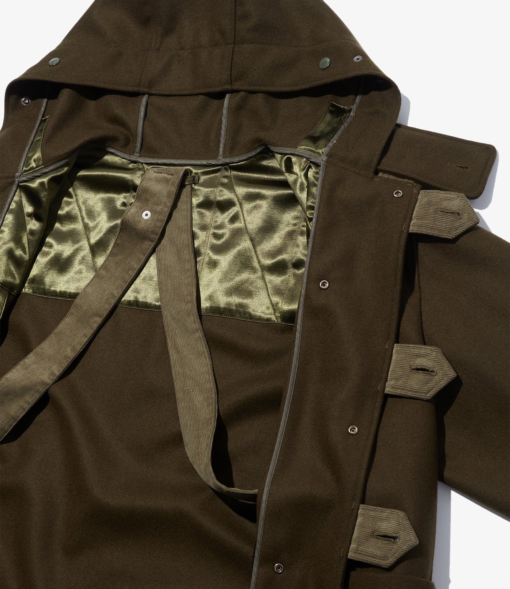 Duffle Coat – Olive 24oz Melton Wool