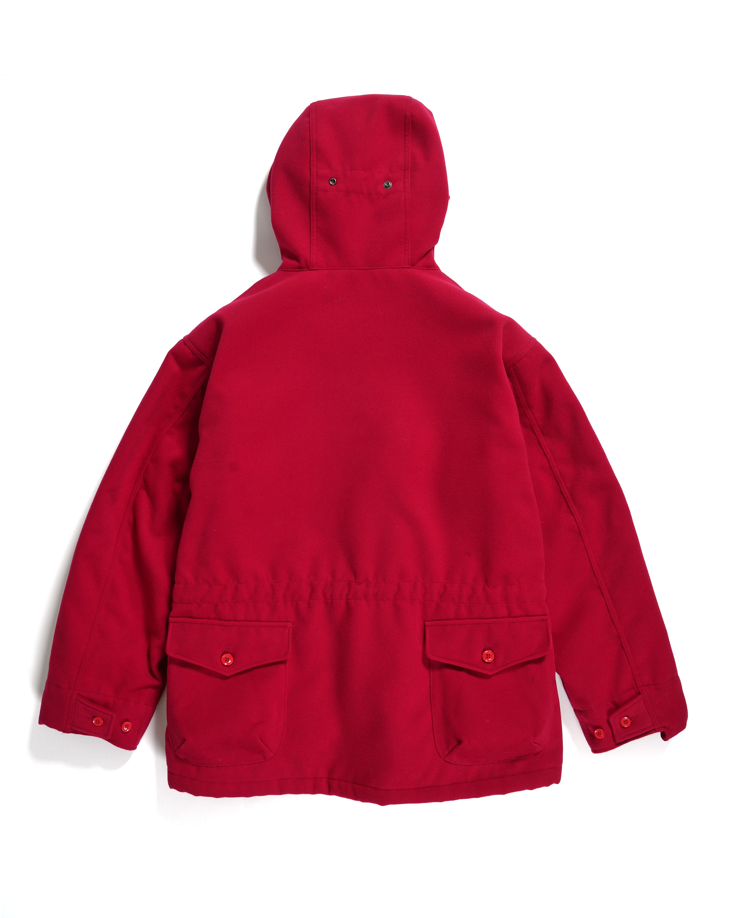 Engineered Garments SAS Jacket - Red Polyester Fake Melton