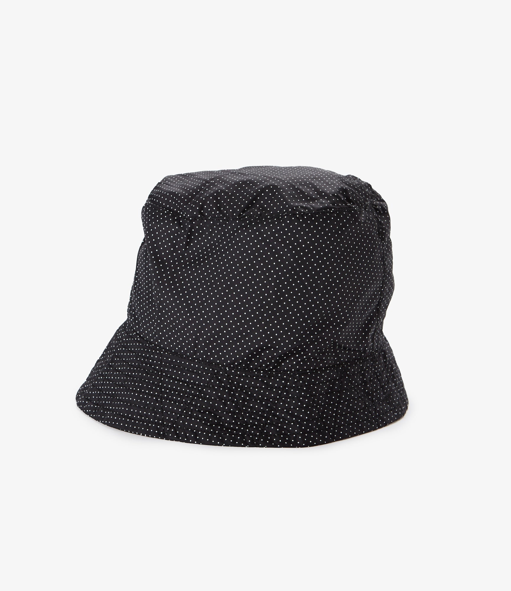 Engineered Garments Bucket Hat - Black Polyfiber Polka Dot
