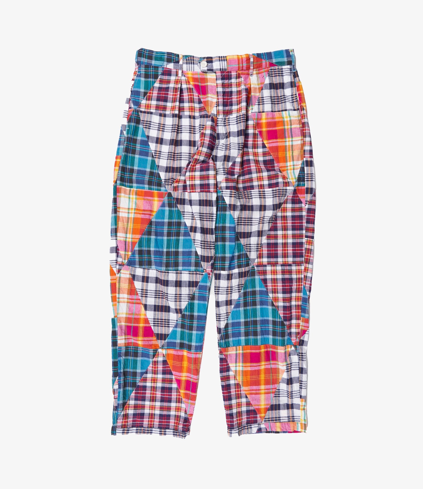 Engineered Garments Carlyle Pant - Multi Color Triangle Patchwork Madras