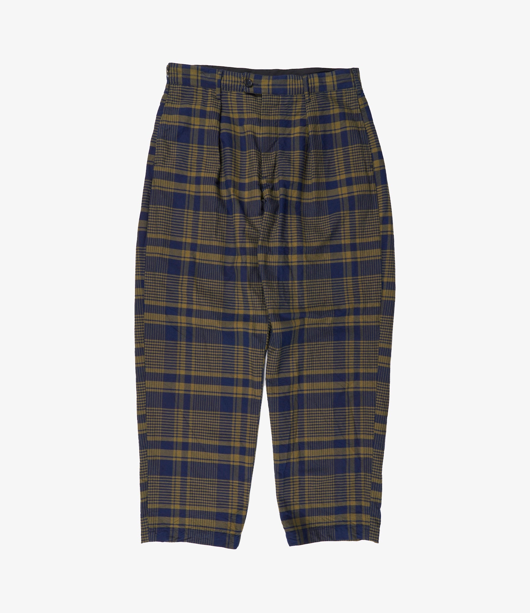 Engineered Garments Carlyle Pant - Navy/Olive Cotton Plaid
