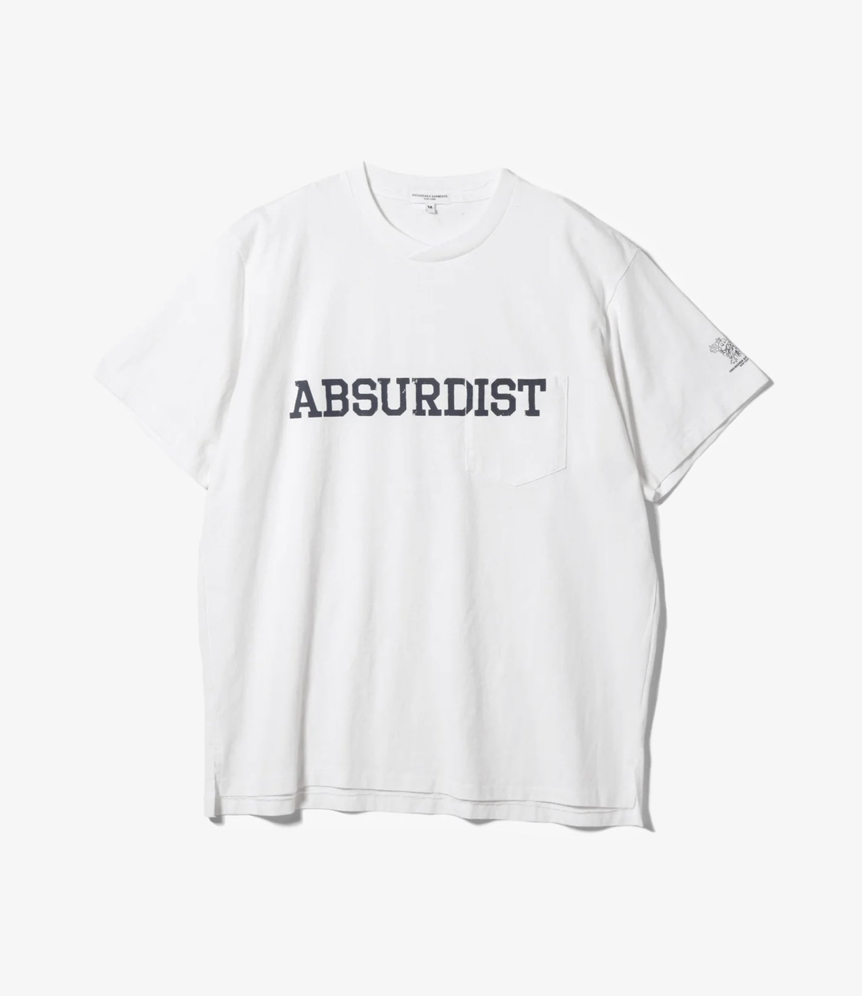 Engineered Garments Printed Cross Crew Neck T-shirt - White - Absurdist