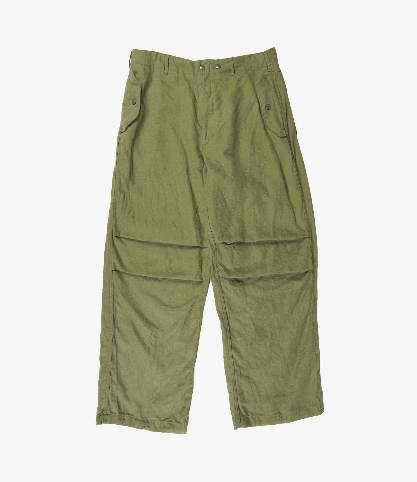 Engineered Garments Over Pant - Olive Cotton Acetate Satin