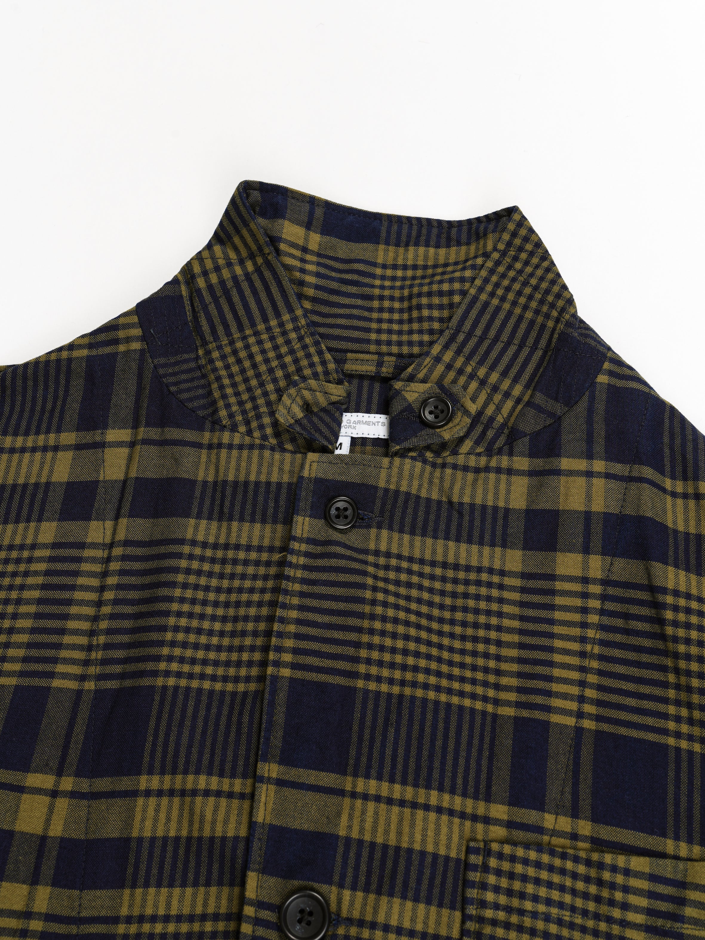 Engineered Garments Loiter Jacket - Navy/Olive Cotton Plaid