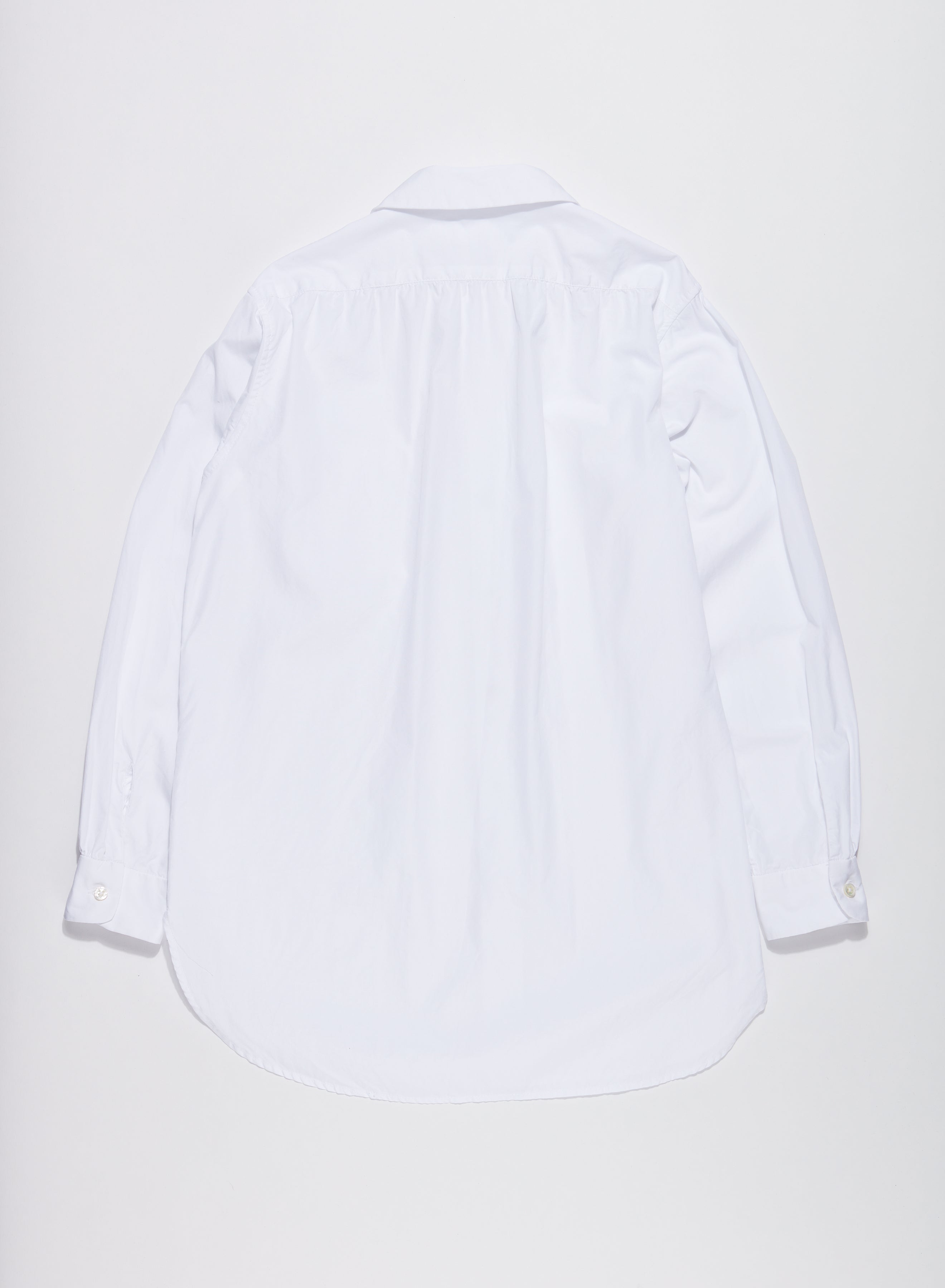 Engineered Garments Rounded Collar Shirt - White 100's 2Ply Broadcloth