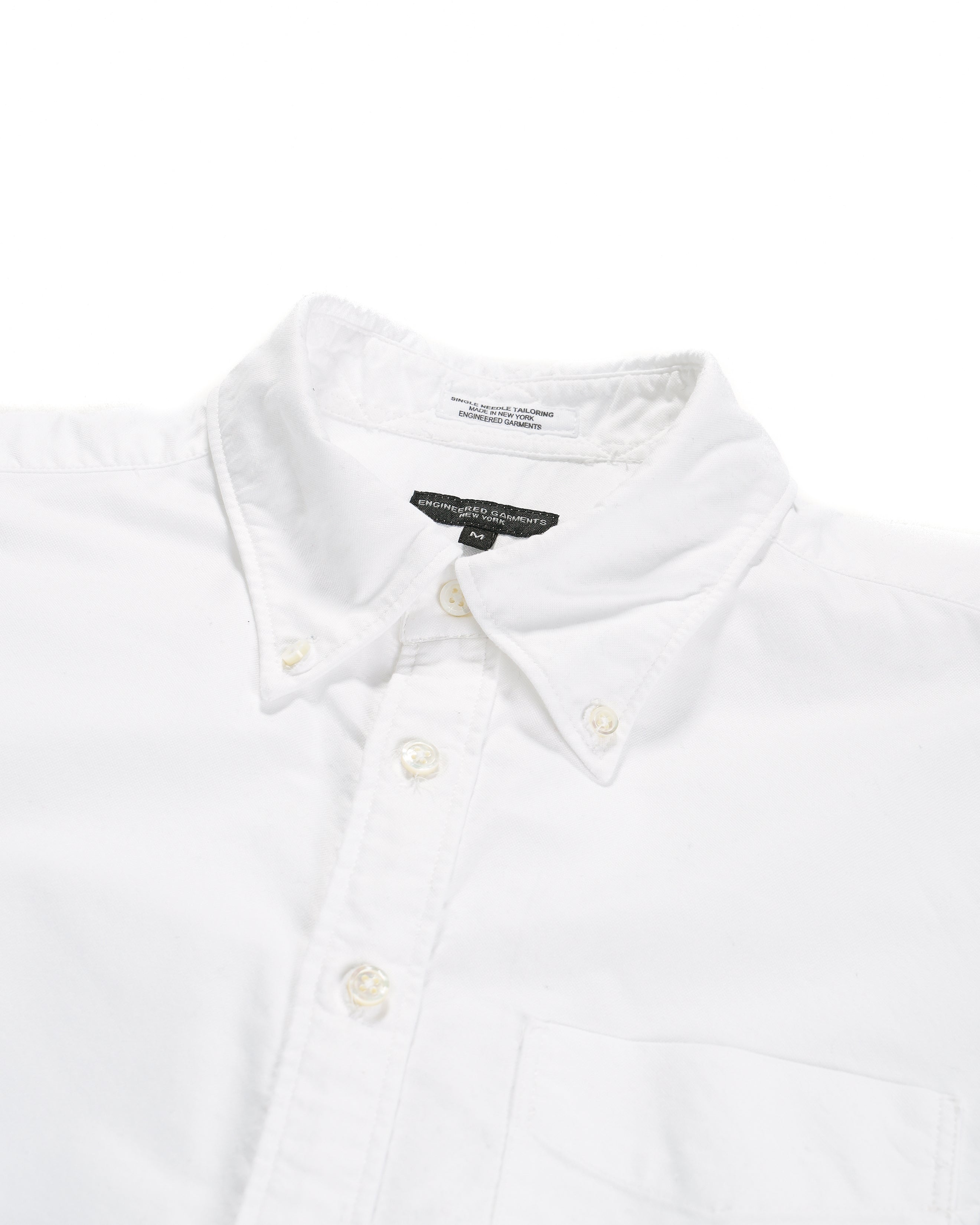 Engineered Garments 19 Century BD Shirt - White Cotton Oxford