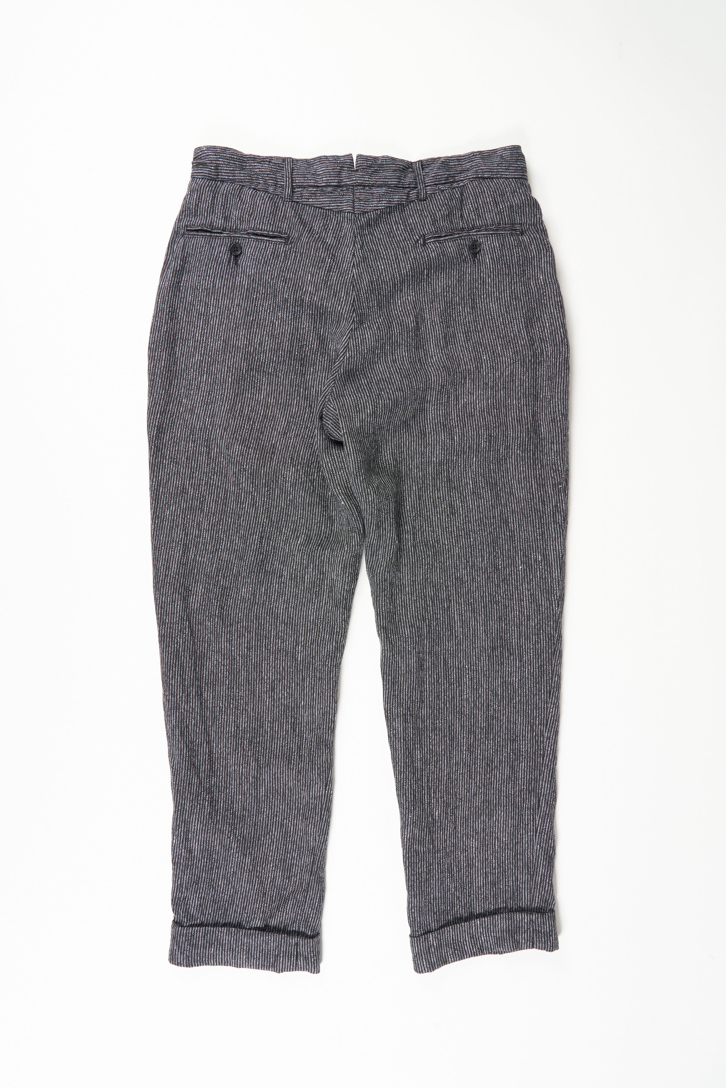 Engineered Garments Andover Pant - Black/Grey Linen Stripe