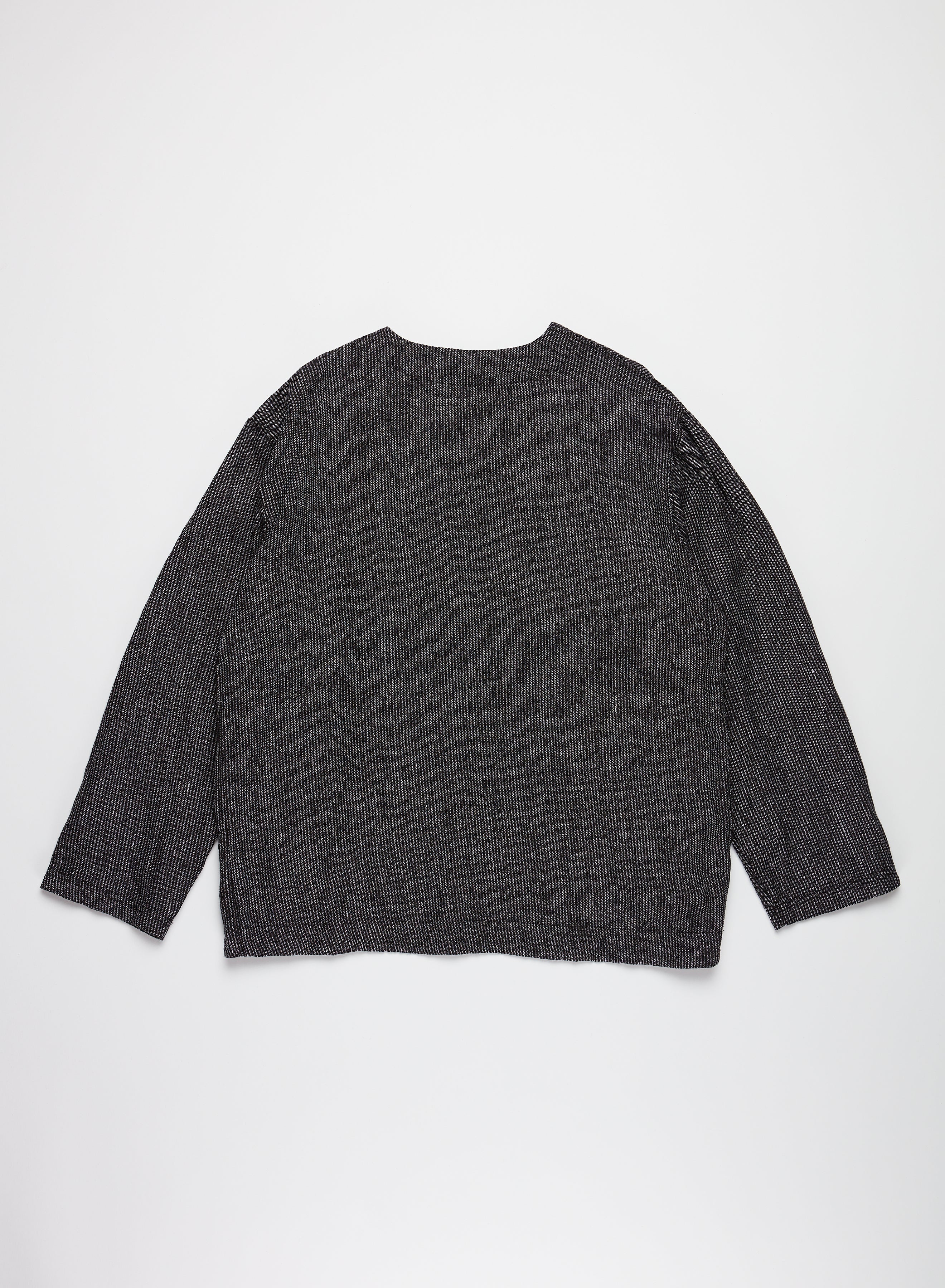 Engineered Garments Cutaway Jacket - Black/Grey Linen Stripe