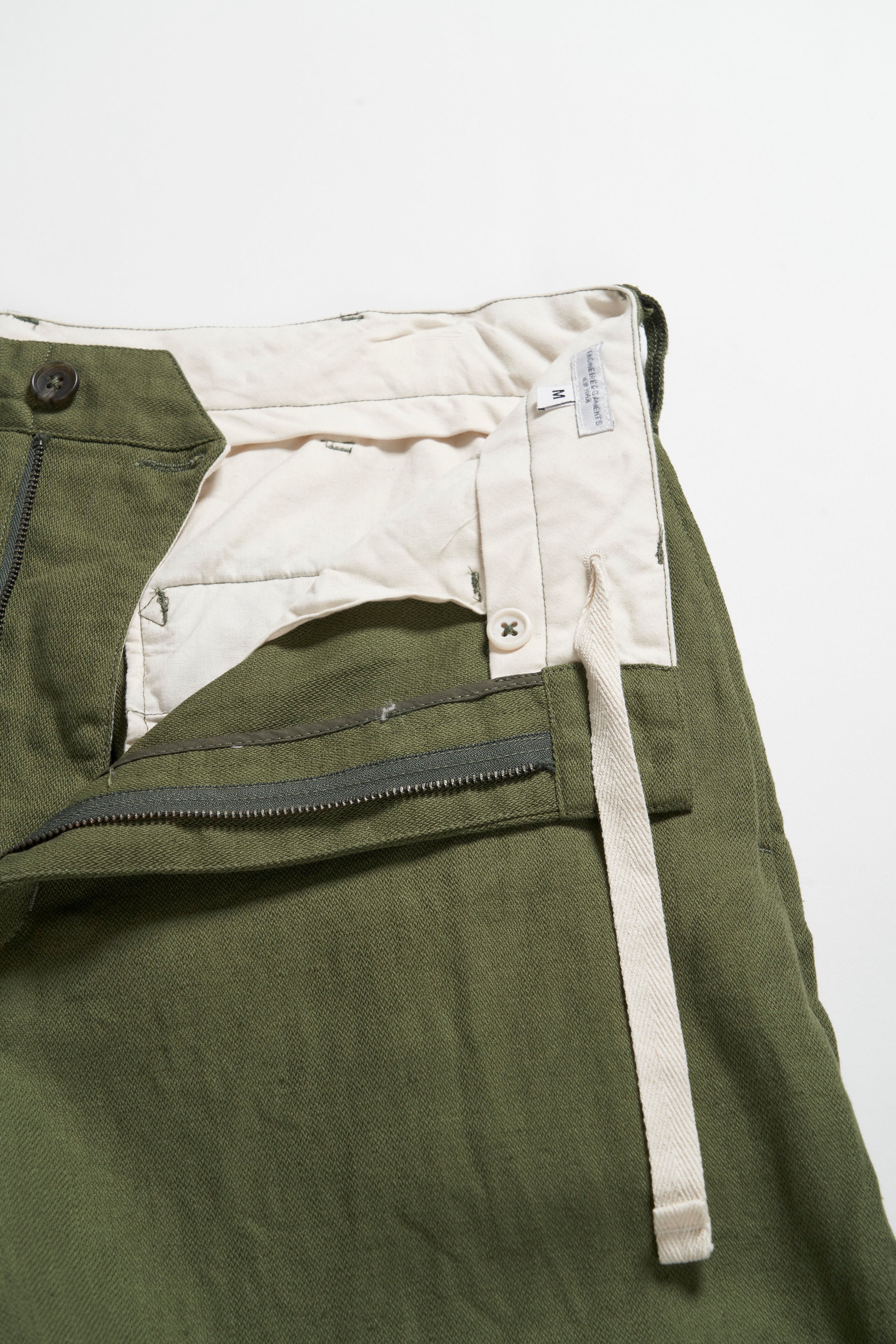 Engineered Garments Officer Pant - Olive Cotton Acetate Satin