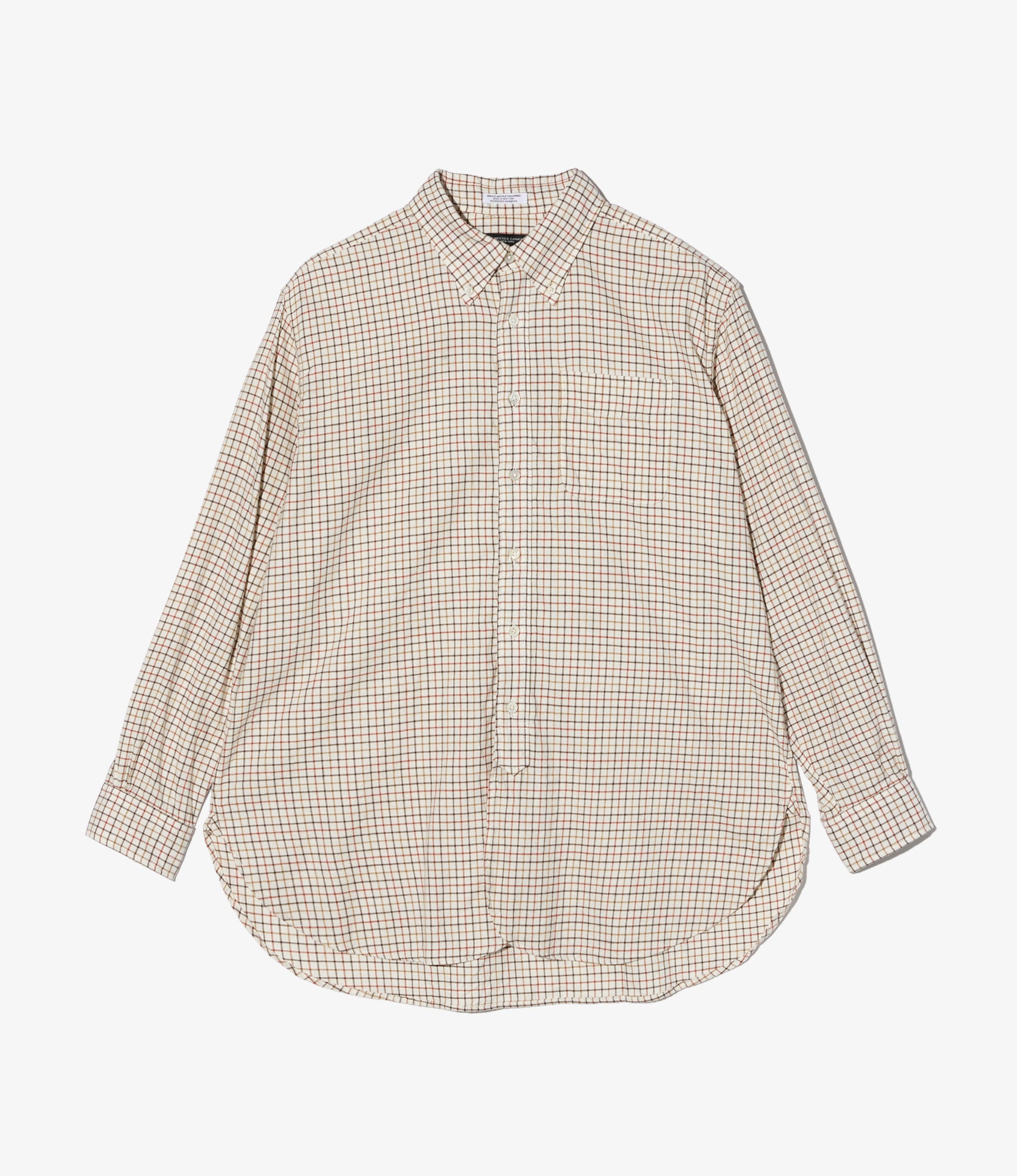 19th Century BD Shirt – Ivory Tattersall Brushed Cotton