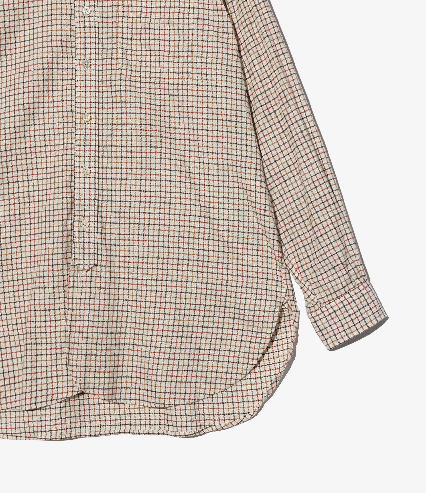 19th Century BD Shirt – Ivory Tattersall Brushed Cotton