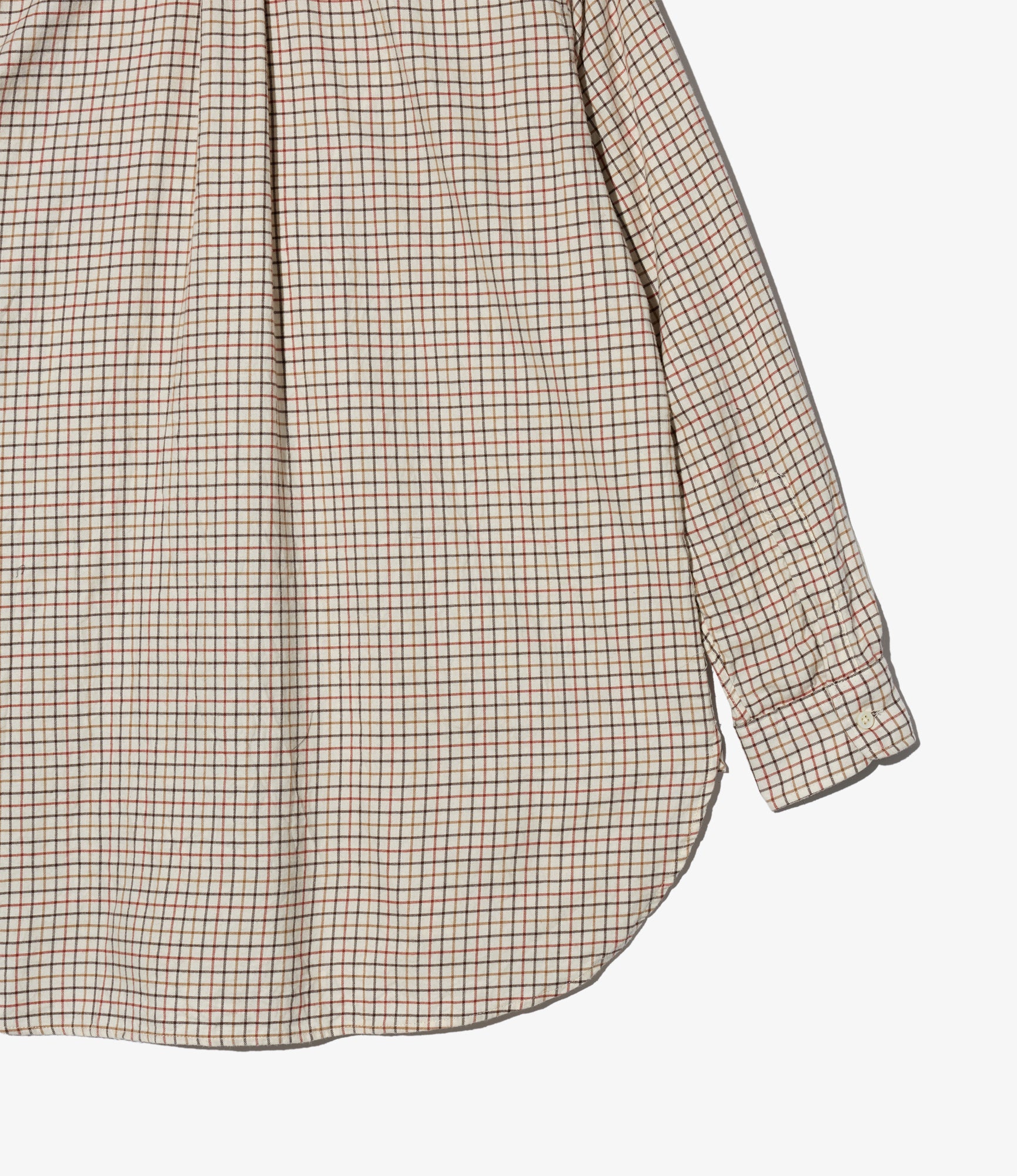 19th Century BD Shirt – Ivory Tattersall Brushed Cotton