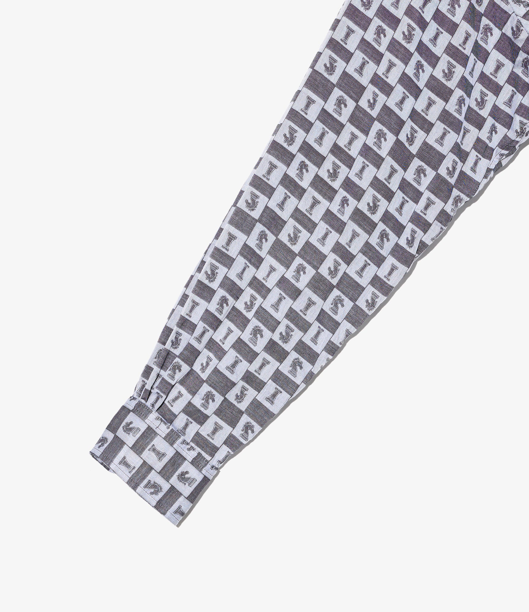 19th Century BD Shirt – Grey 'Chess' Jacquard