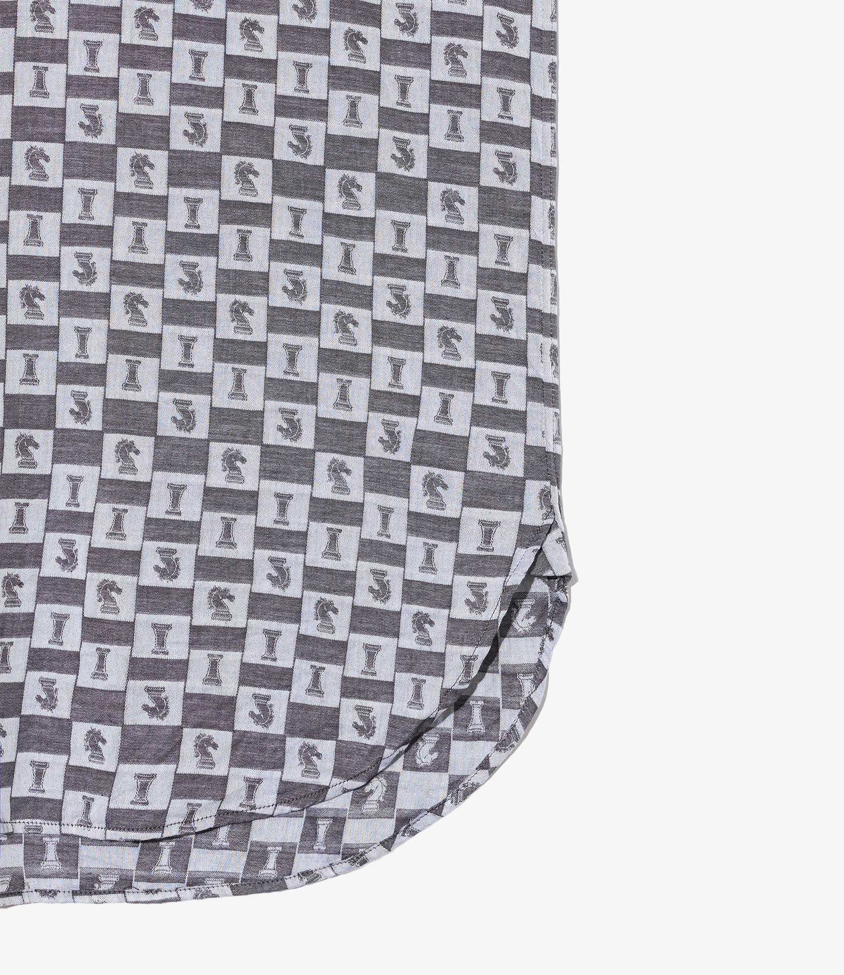 19th Century BD Shirt – Grey 'Chess' Jacquard